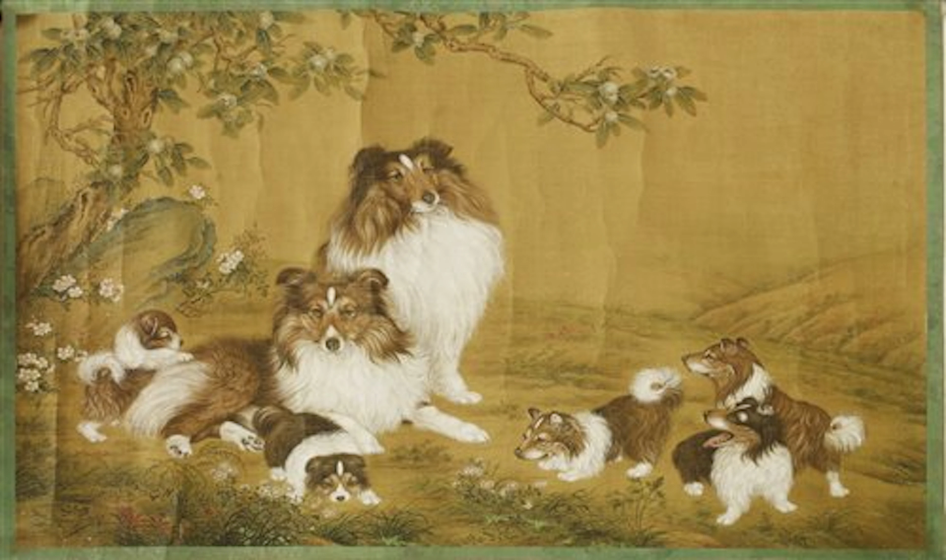 A gouache painting 20th century, Chinese