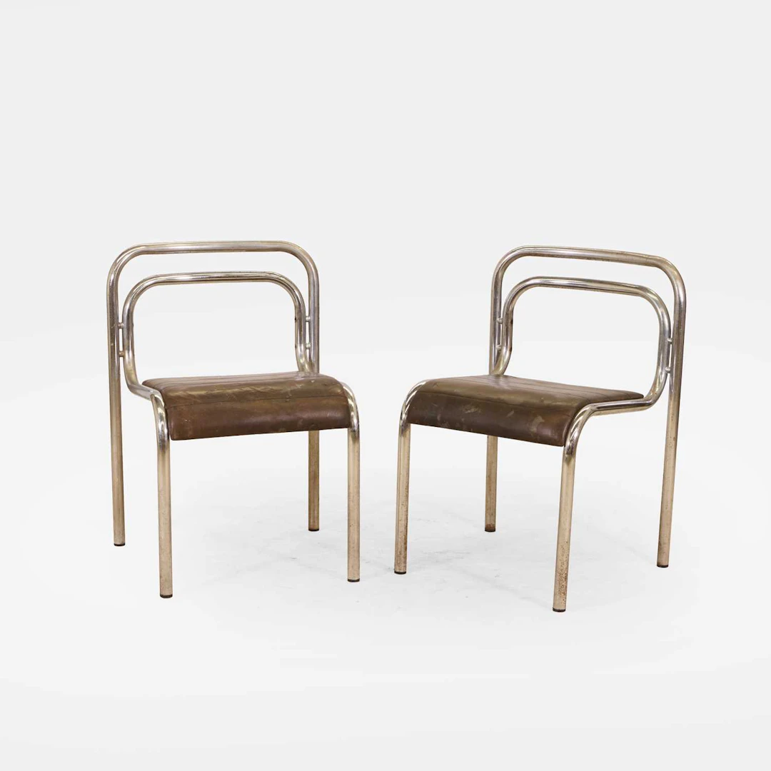 Rodney Kinsman (British, b.1943) for OMK Design Ltd a pair of 'T5' chairs
