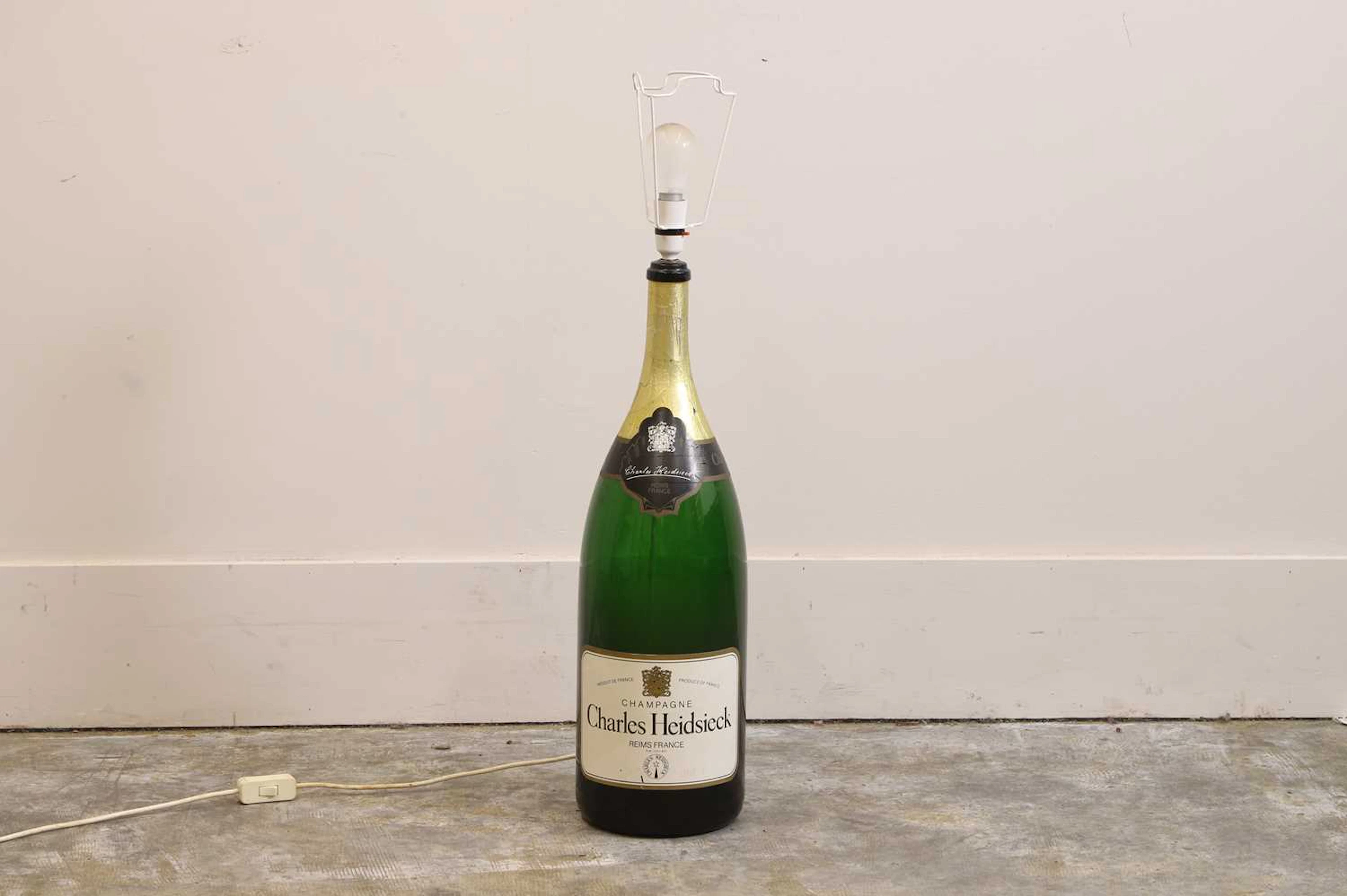 A Charles Heidsieck salmanazar lamp