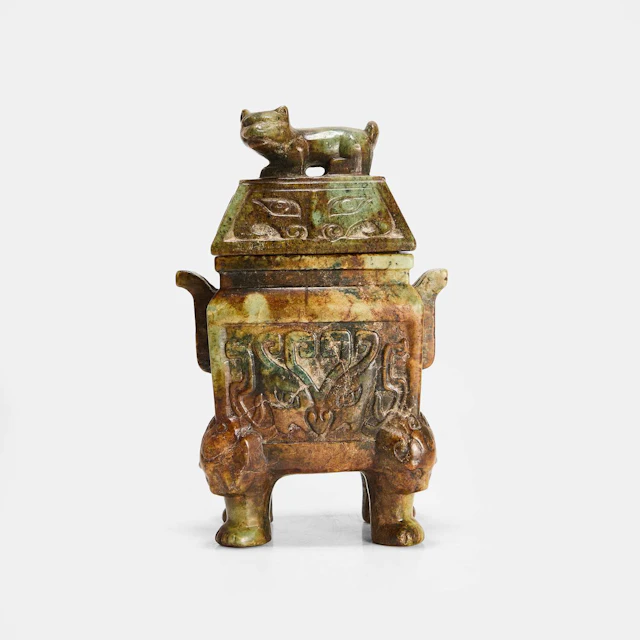 A Chinese jade incense burner 20th century