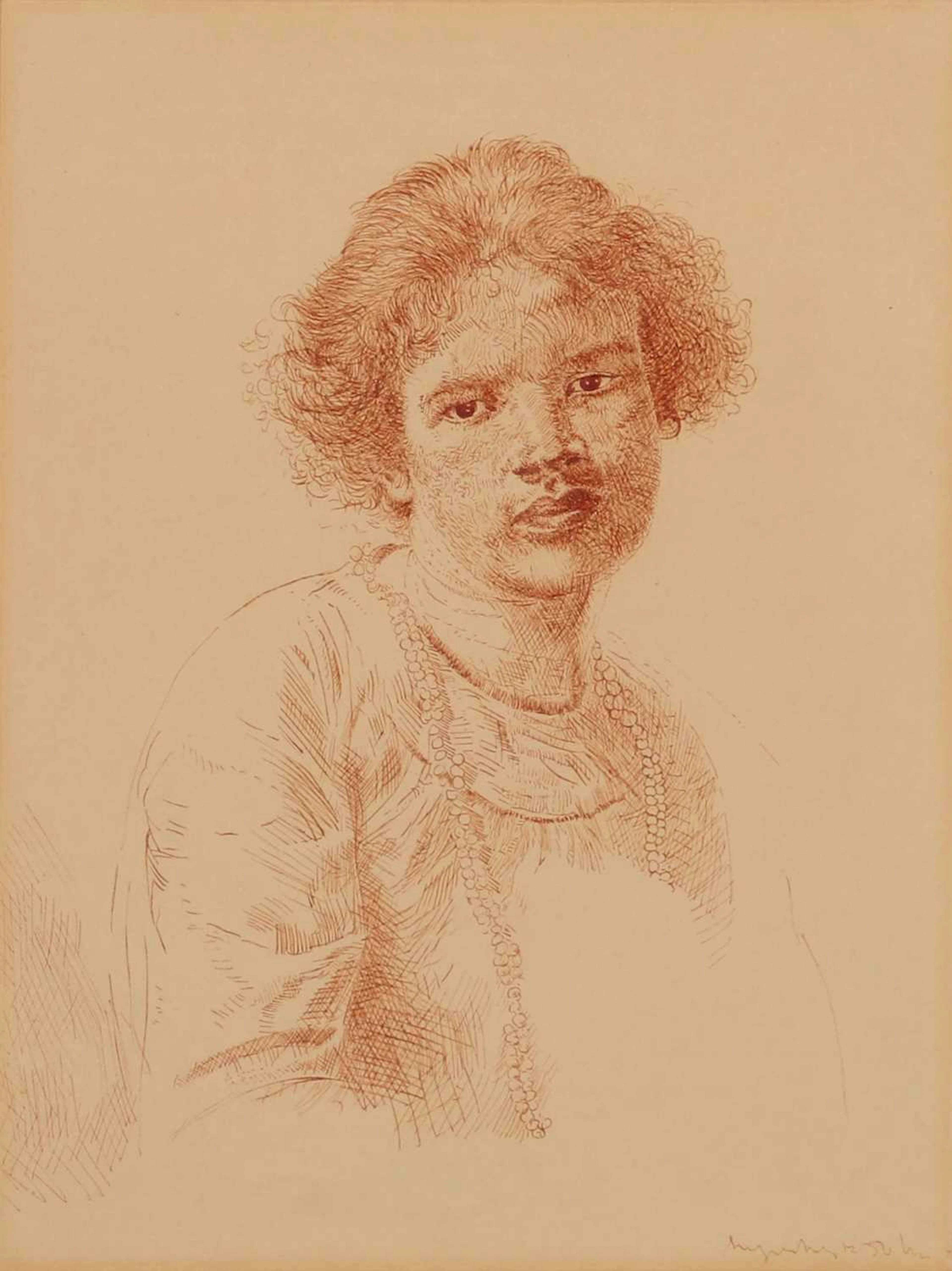 ▲ Augustus John OM RA (British, 1878-1961) 'Lady with a Necklace' (Ida)