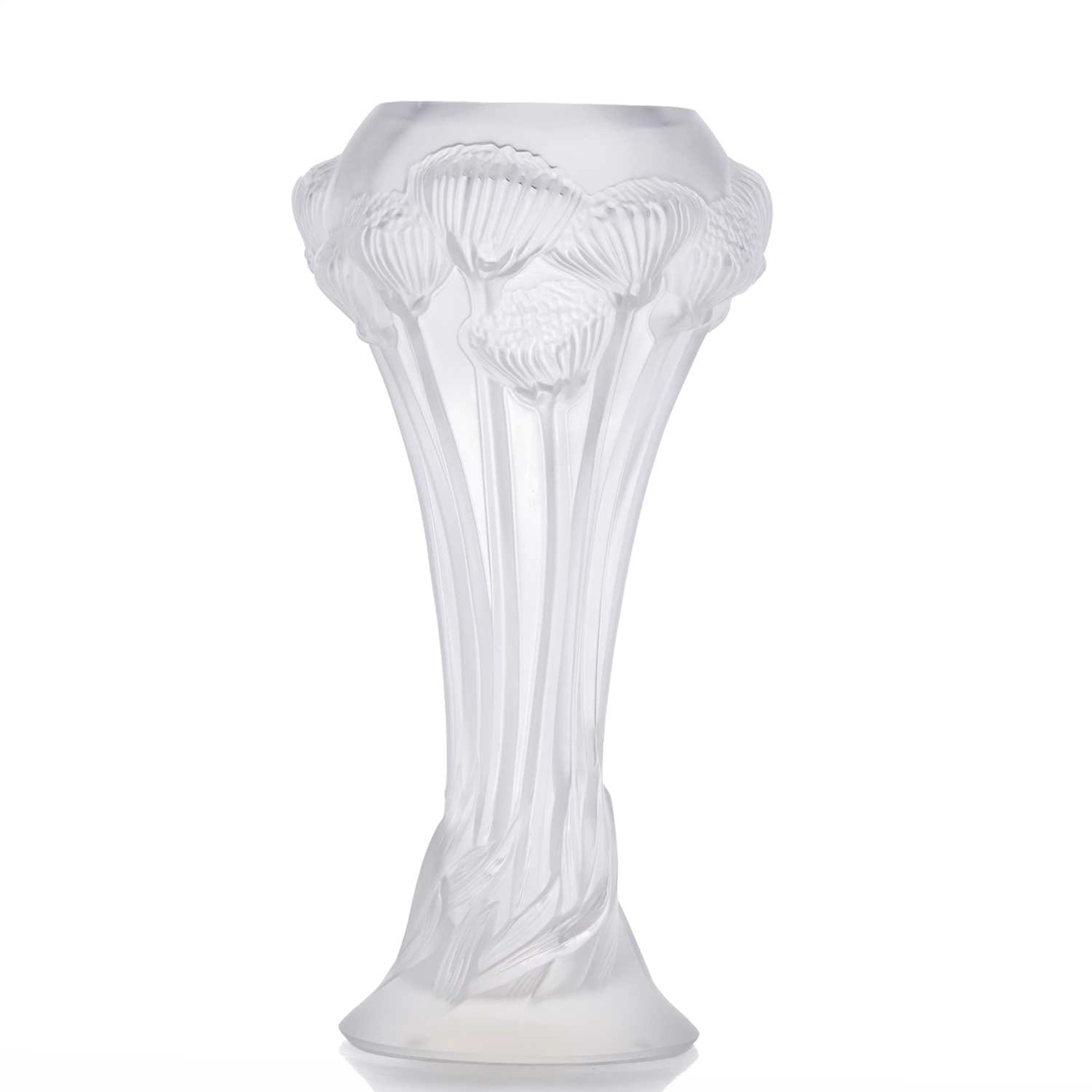 A Lalique 'Button Rose' vase of recent manufacture, French