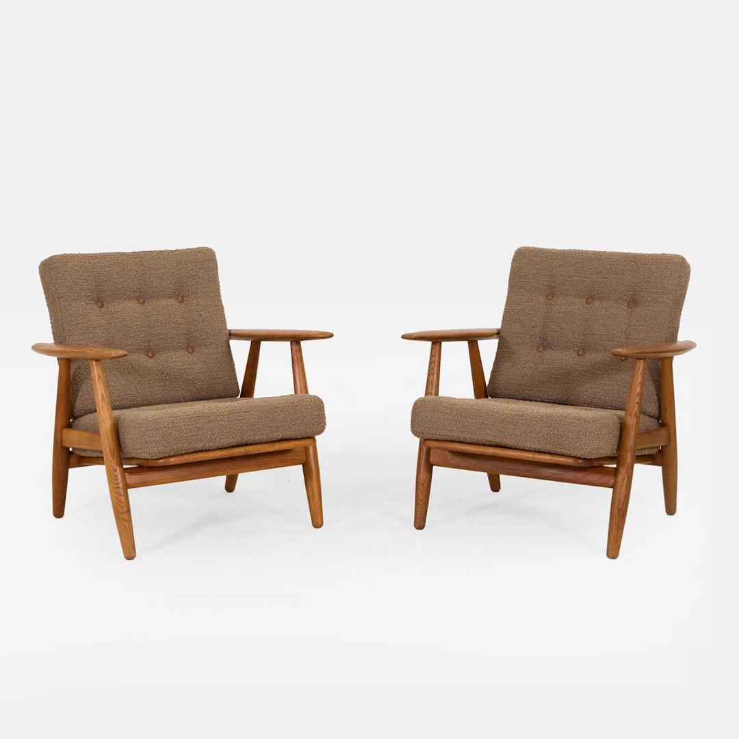 Hans J Wegner (Danish, 1914-2007) for Getama a pair of GE240 'Cigar' armchairs