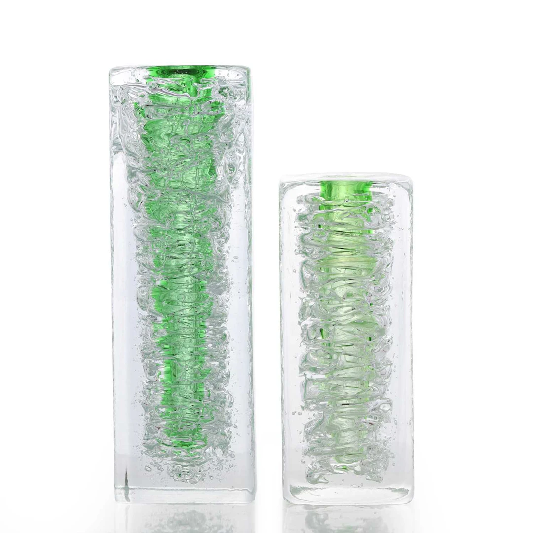 František Vízner (Czech, 1936-2011) two 'Whirlpool' glass vases