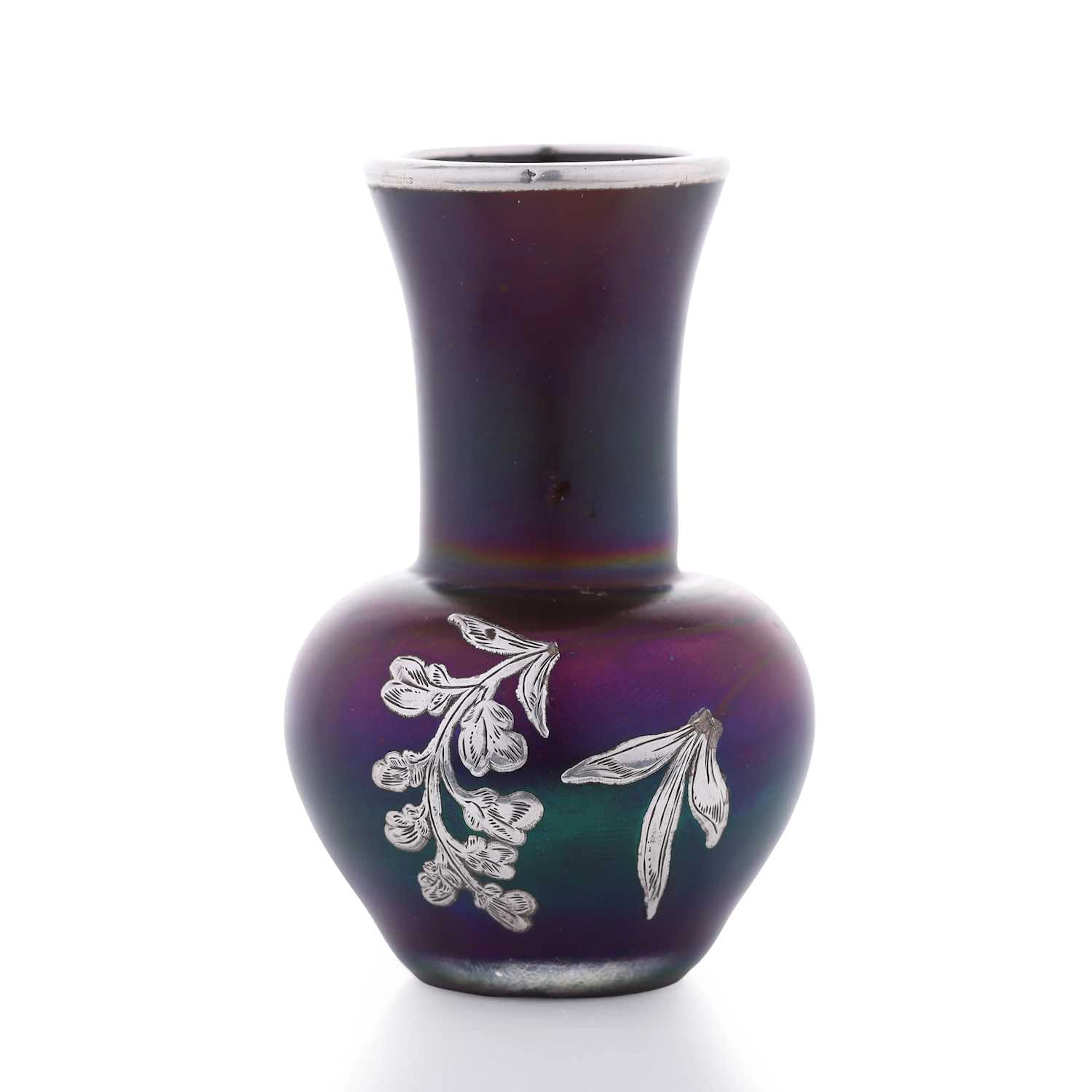 A Loetz 'Metallin' glass vase circa 1905, Bohemian