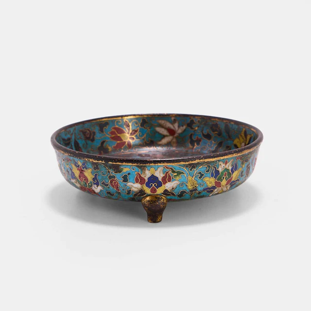 A Chinese cloisonné brush washer Ming dynasty (1368-1911)