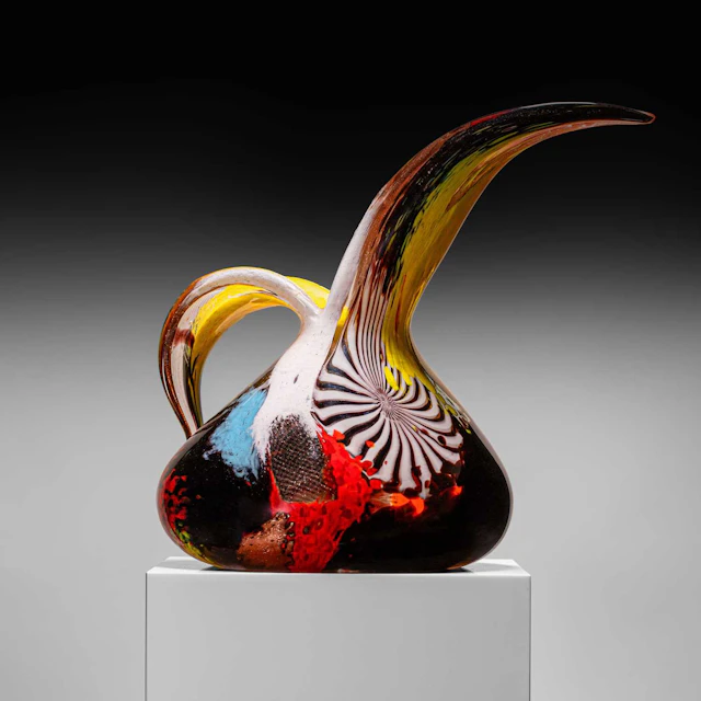 Dino Martens (Italian, 1894-1970) for Aureliano Toso an 'Oriente' ewer