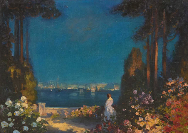 Thomas Edwin Mostyn (British, 1864-1930) 'Watching the Carnival'