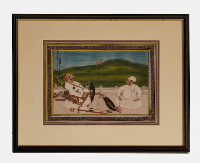 An Indian painting of a warrior or nobleman late 19th century, Northern