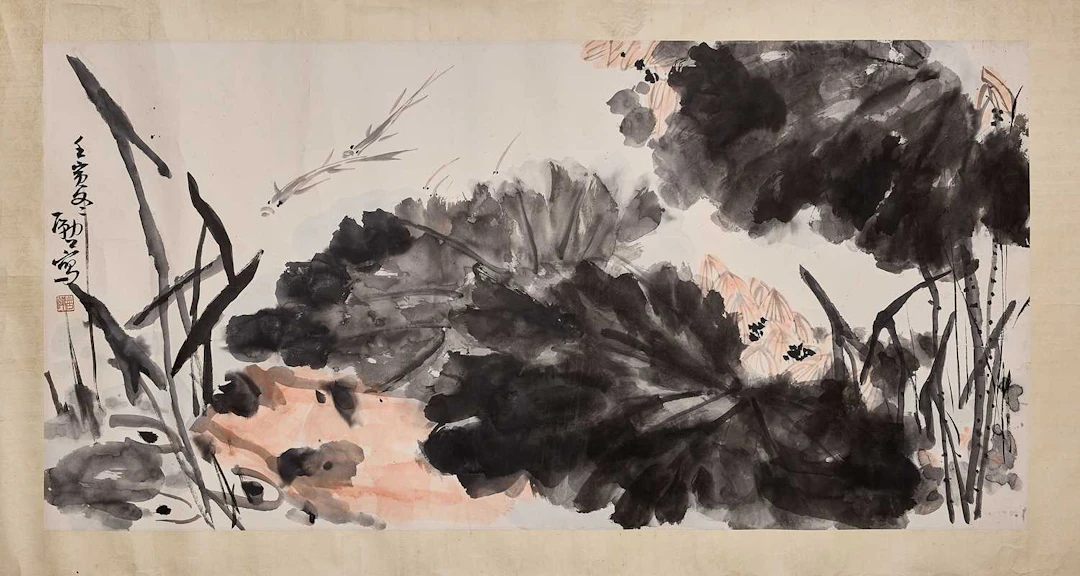 A Chinese gouache painting 20th century