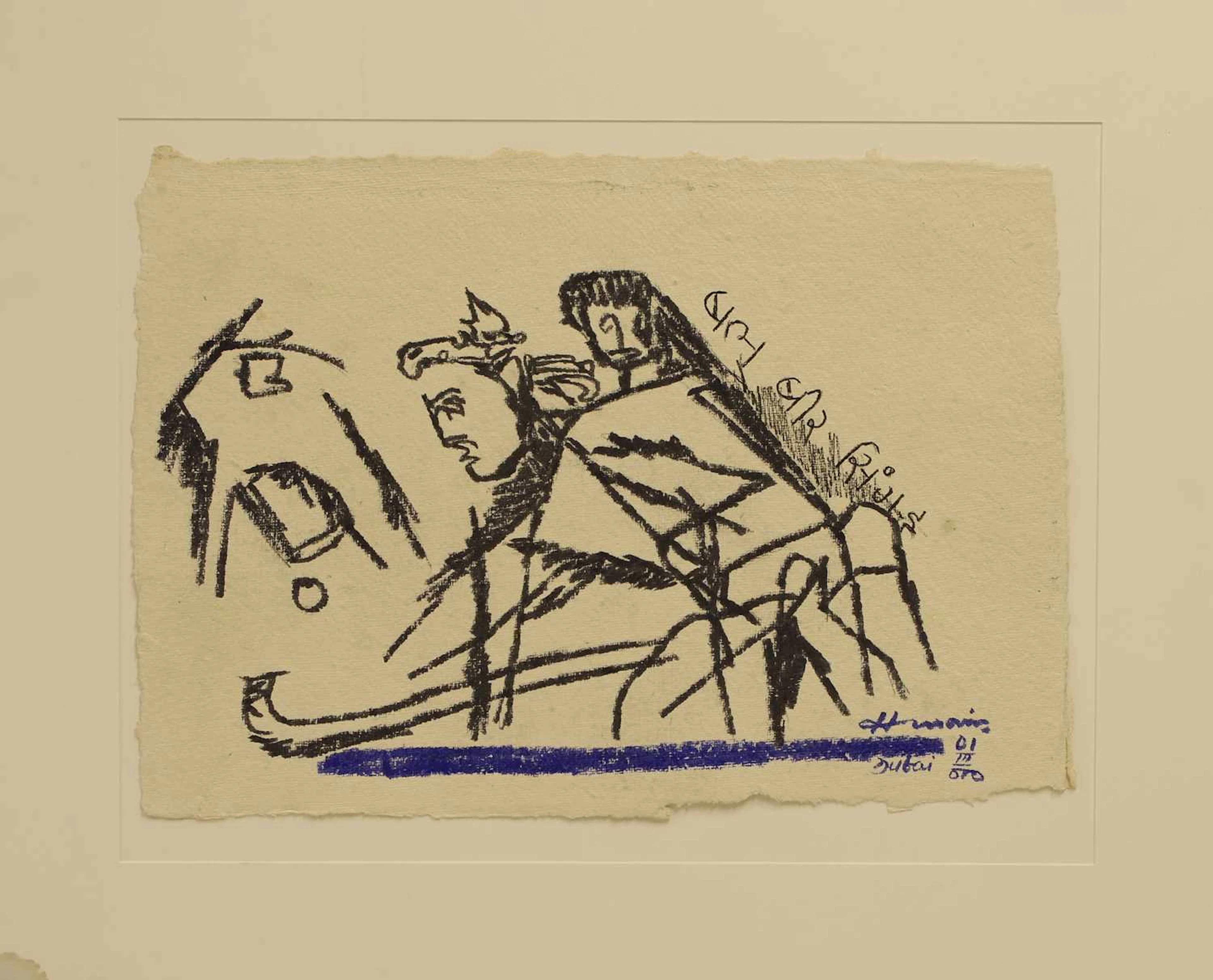 Maqbool Fida Husain (Indian, 1915-2011) 'Balbir Singh'