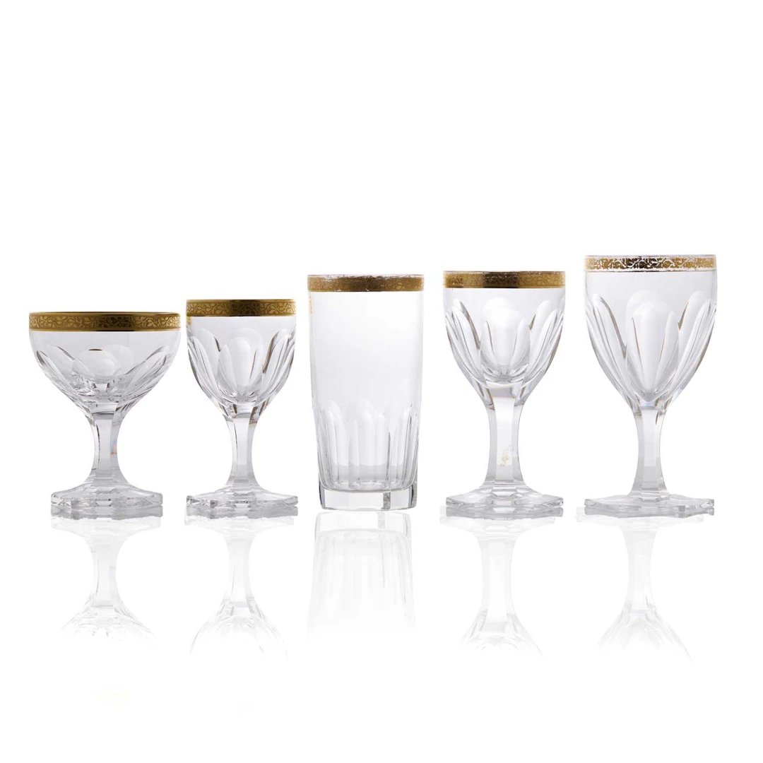 A gilt and cut-glass table service second half of the 20th century