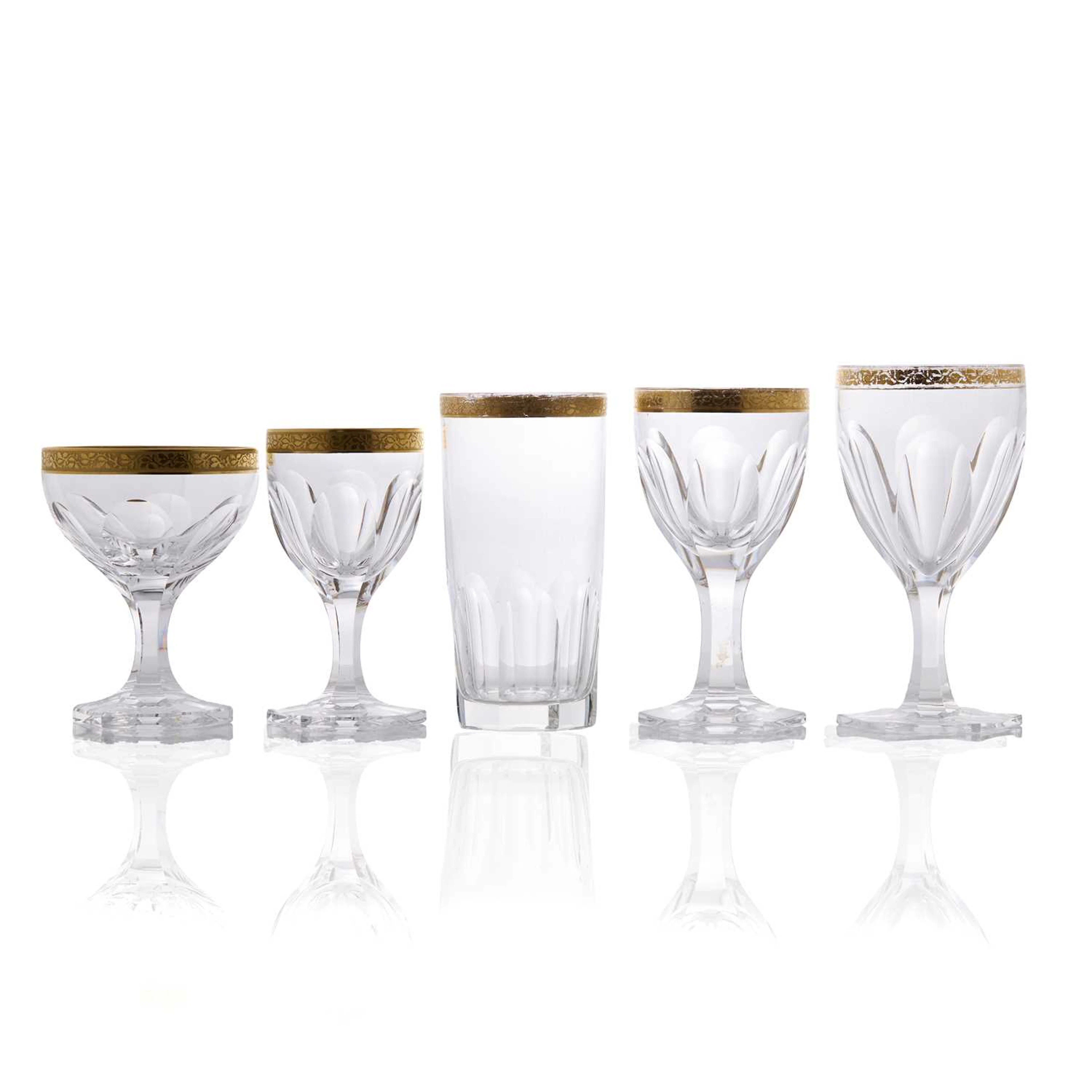 A gilt and cut-glass table service second half of the 20th century