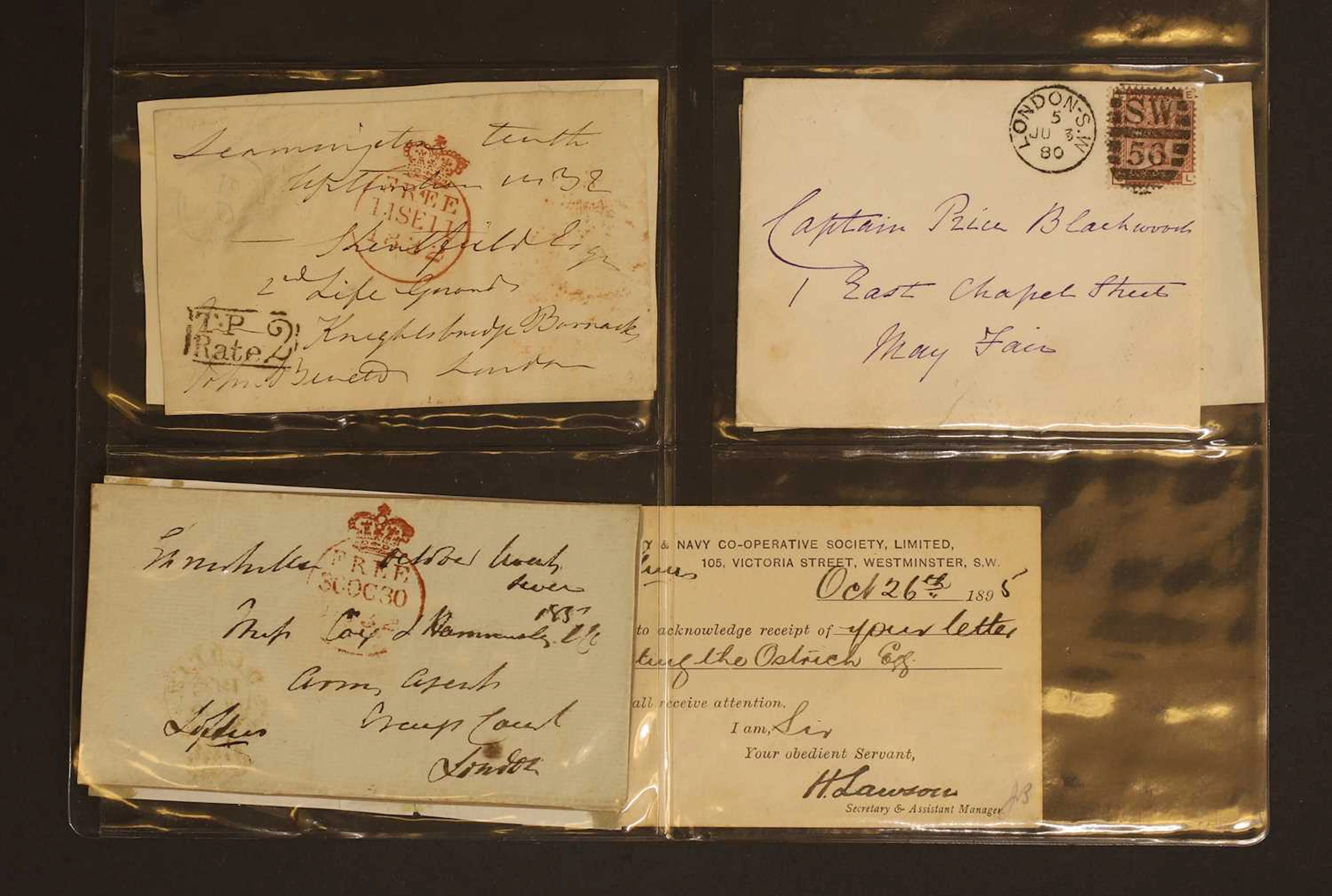 Four Autograph Free Franked notes