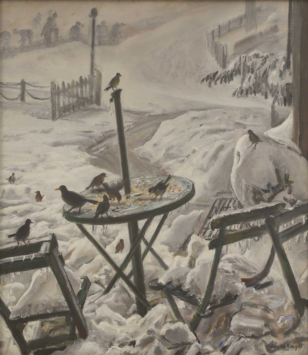 ▲ Dame Laura Knight RA (British, 1877-1970) 'Winter', British Camp