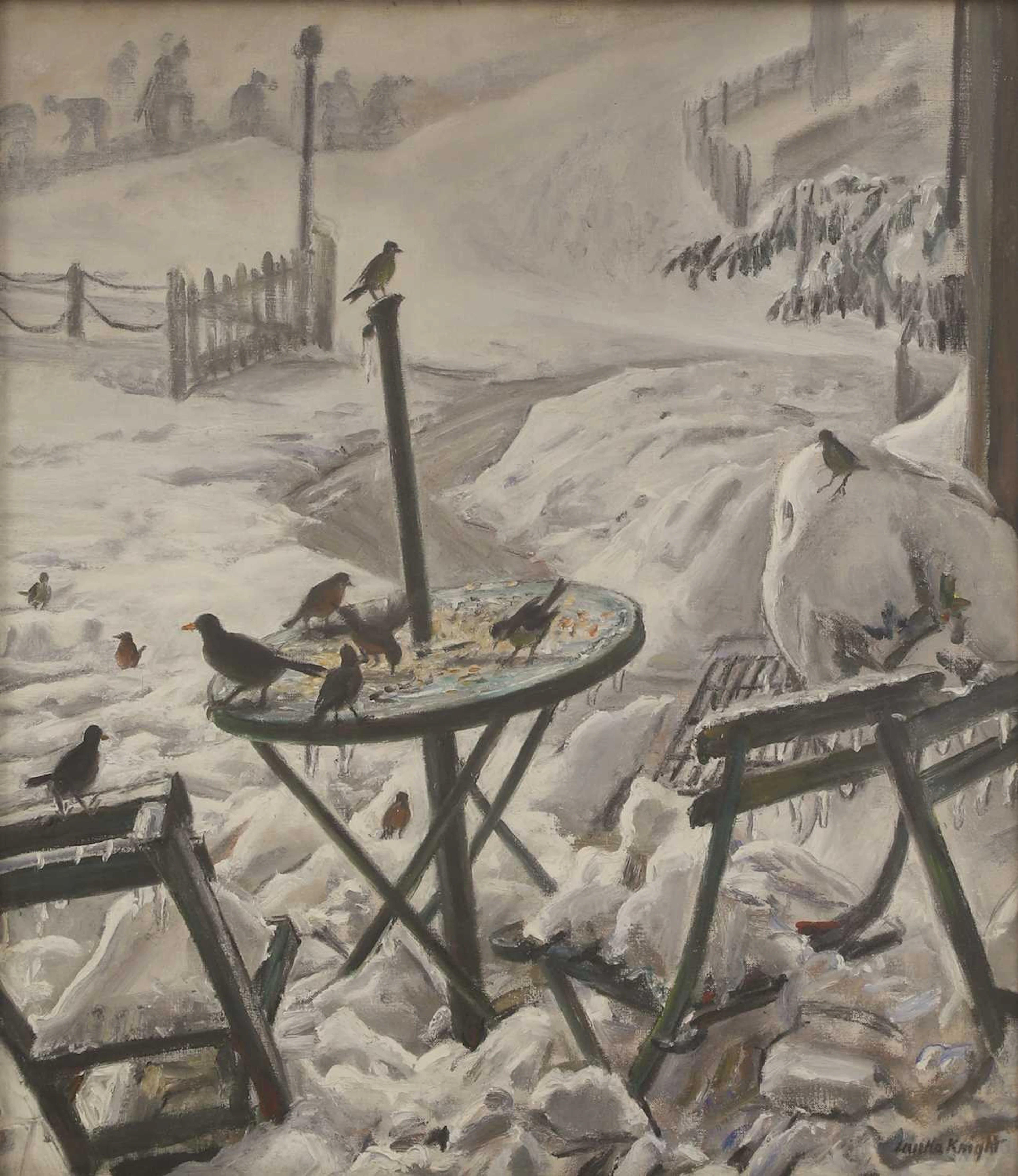 ▲ Dame Laura Knight RA (British, 1877-1970) 'Winter', British Camp