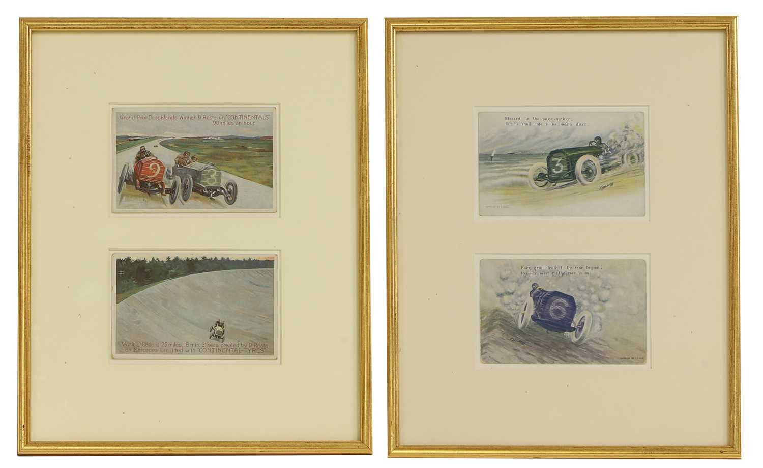 S F Hess Co. Cobb Shinn early racing postcards circa 1911