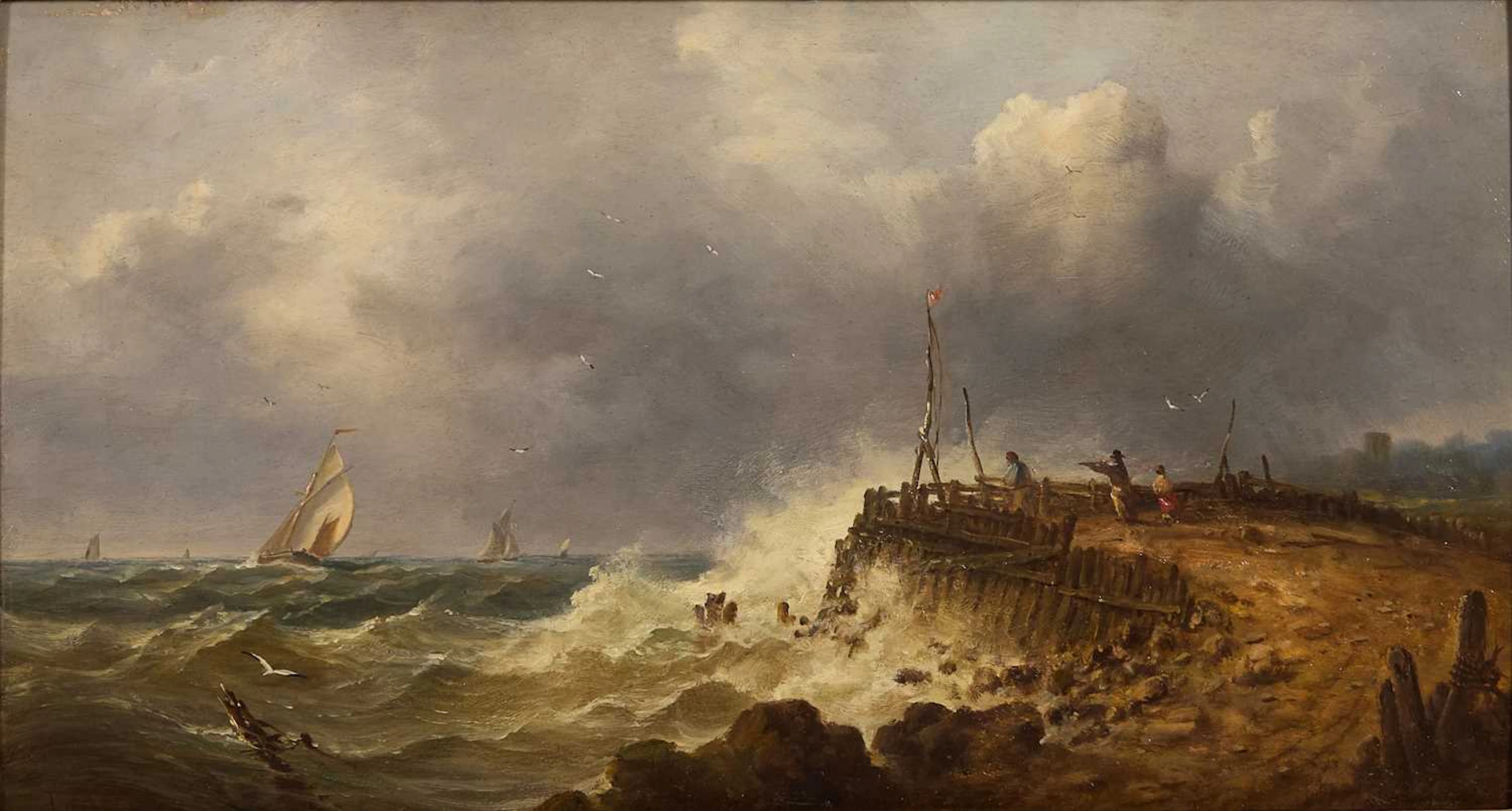 John Moore of Ipswich (British, 1820-1902) A stormy day
