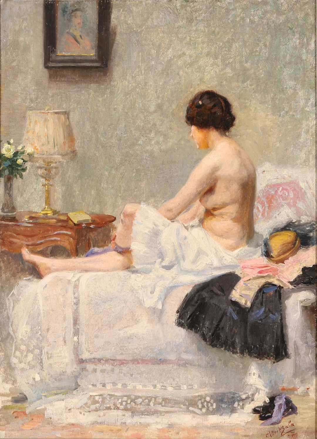 ▲ Albert Braïtou-Sala (French, 1885-1972) Nude dressing