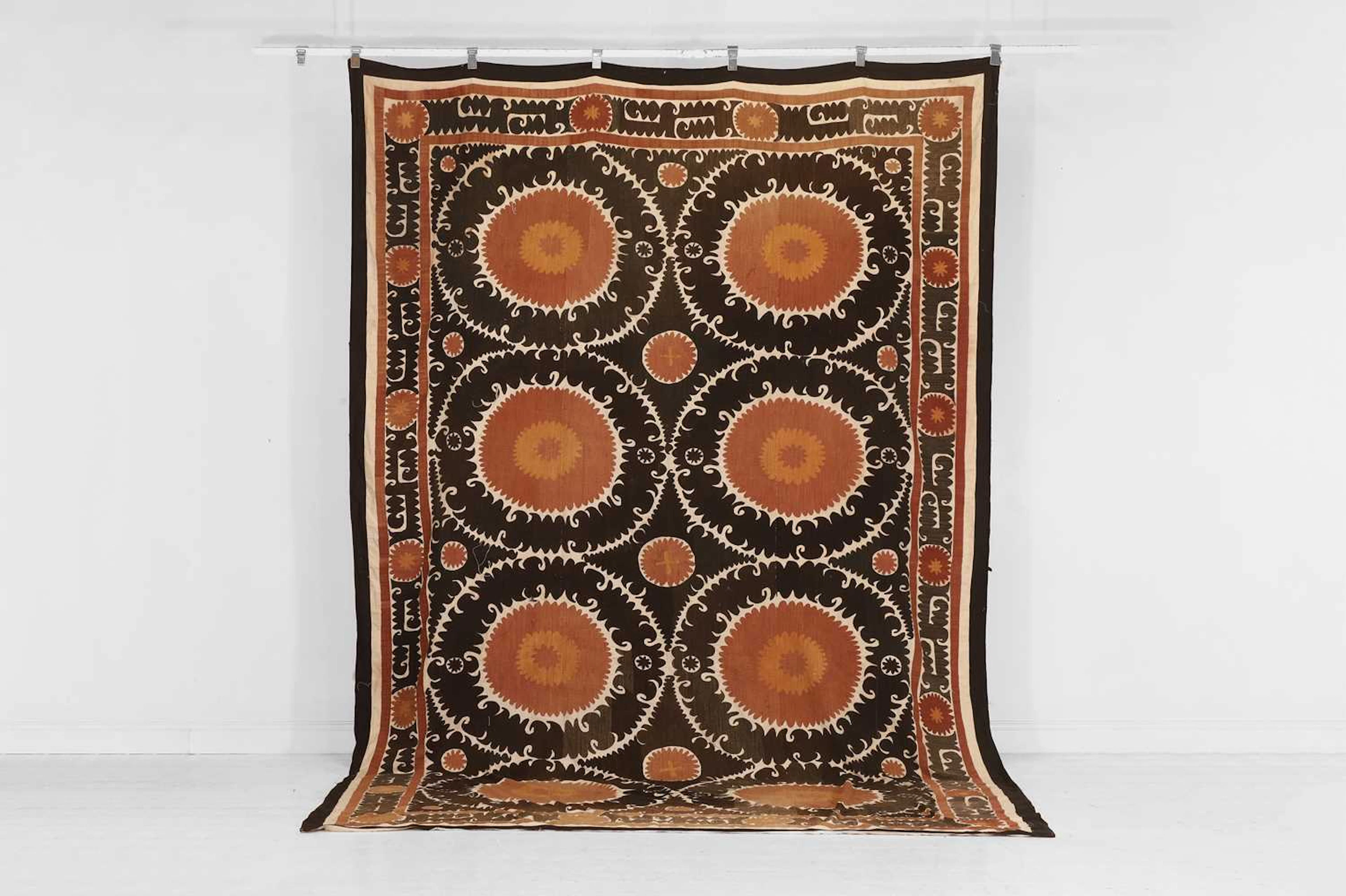 A large suzani early 20th century, Uzbek