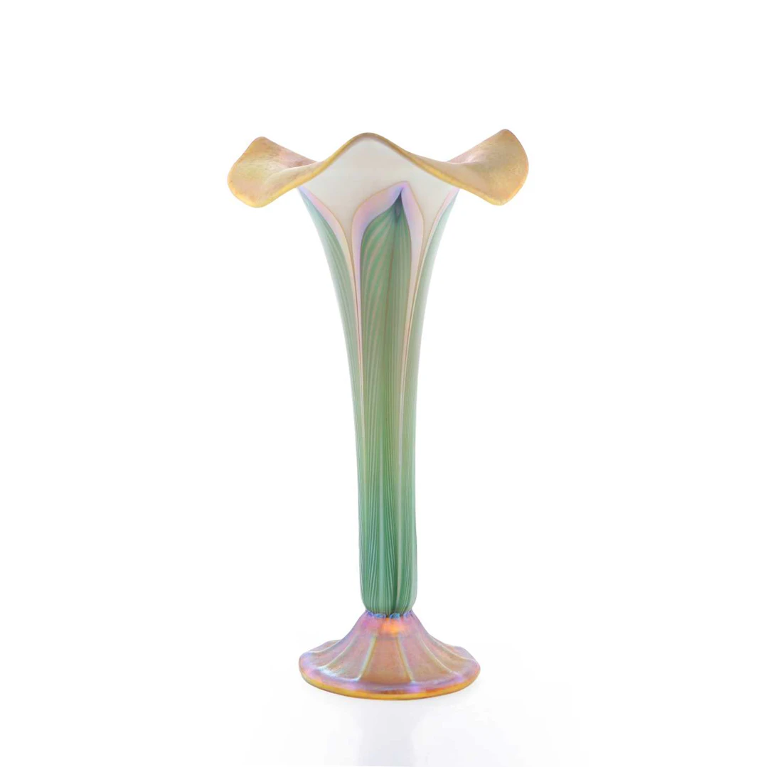 A Quezal glass vase circa 1910, American