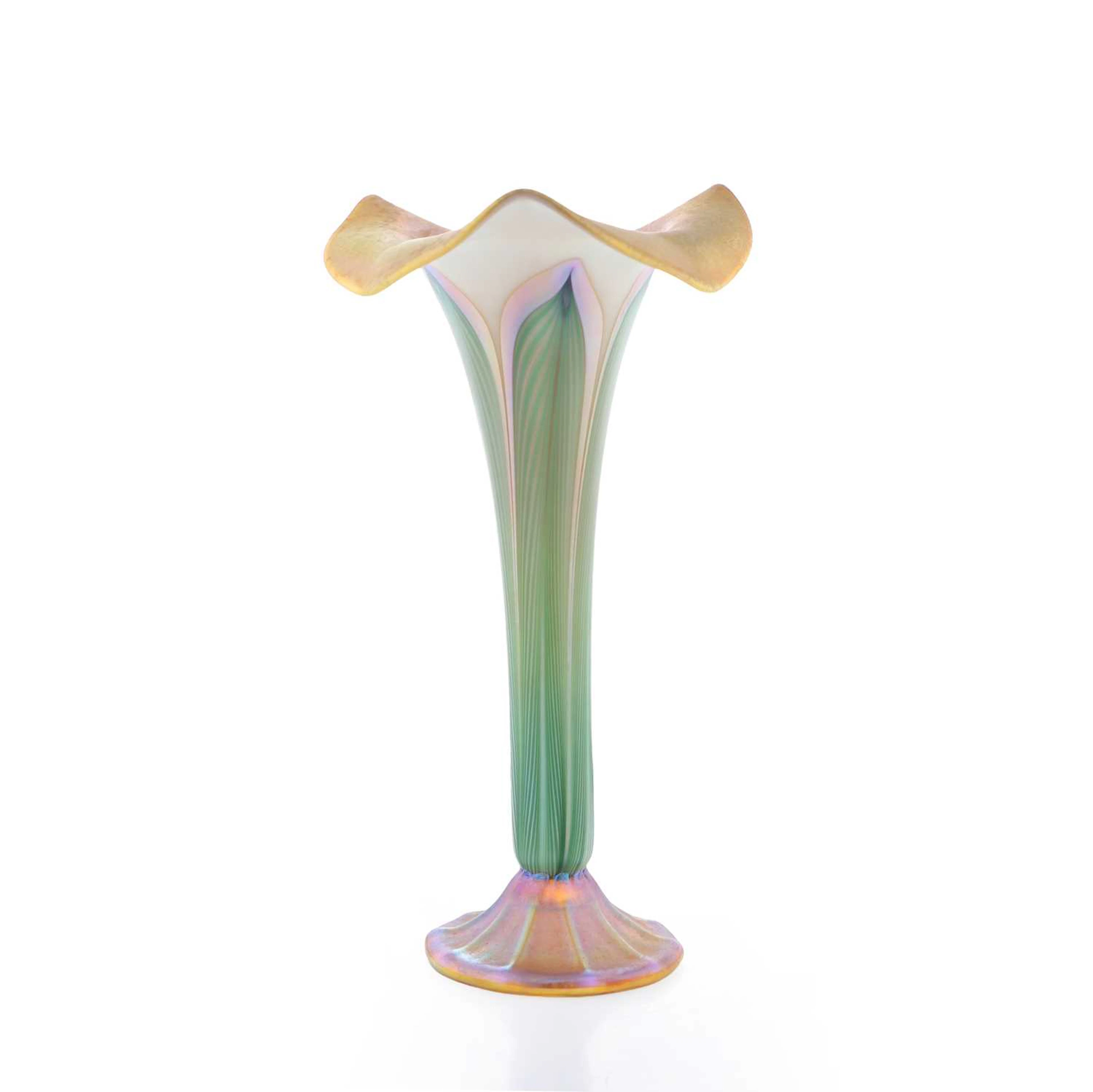 A Quezal glass vase circa 1910, American