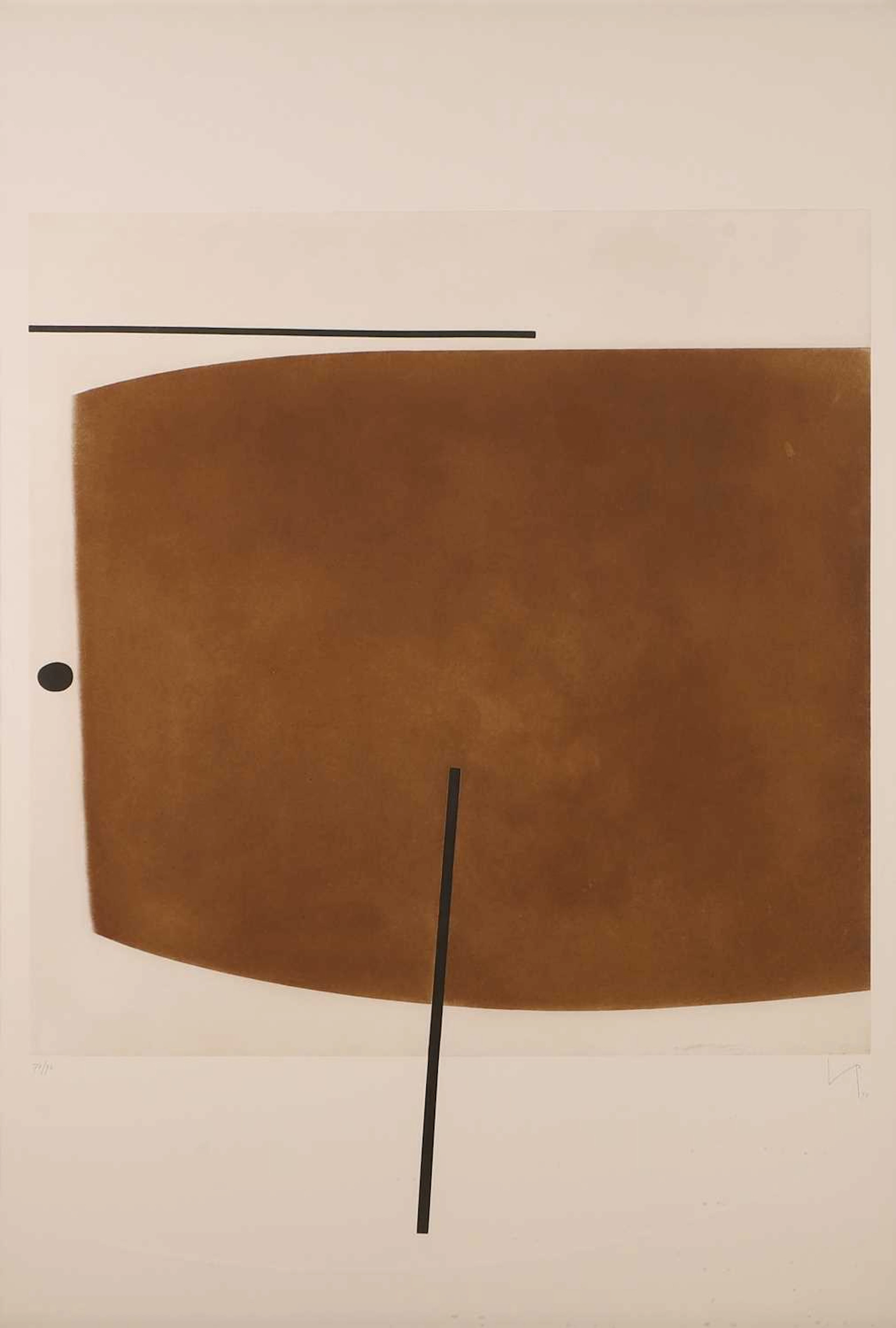 ▲ Victor Pasmore CH (British, 1908-1998) 'Brown Image Two'
