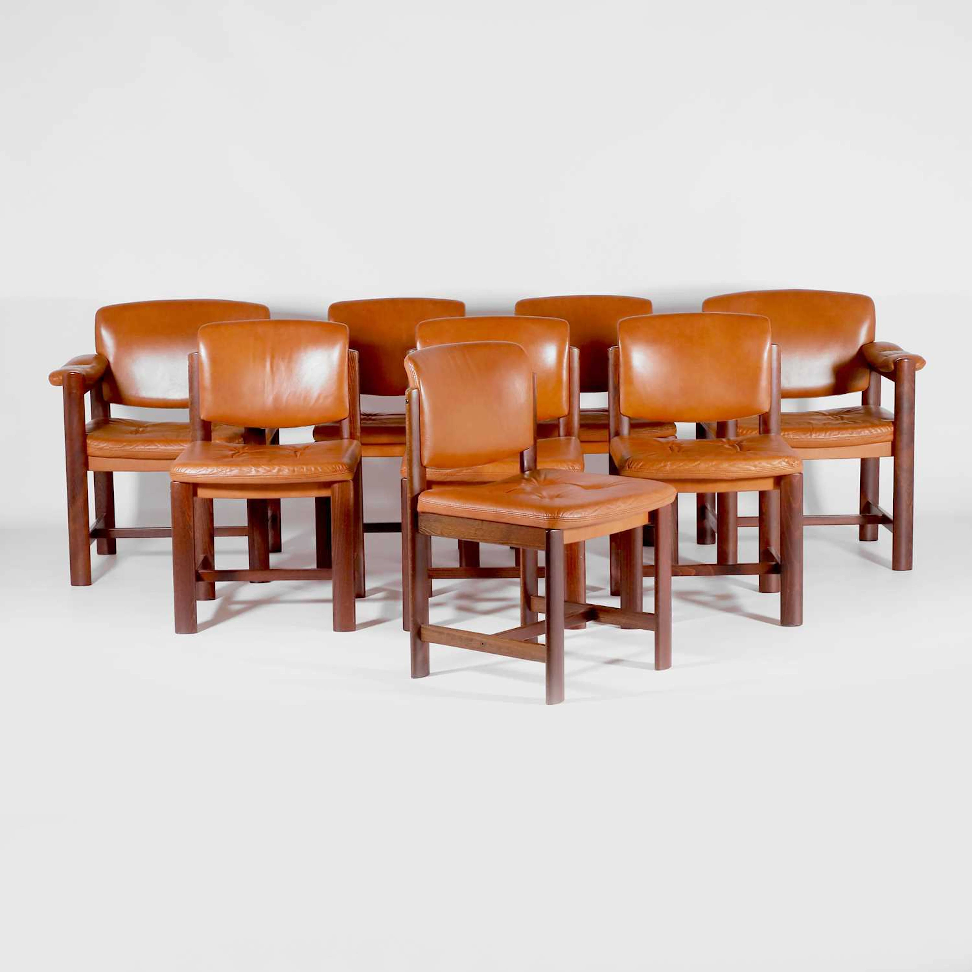 § Ekornes a set of eight dining chairs