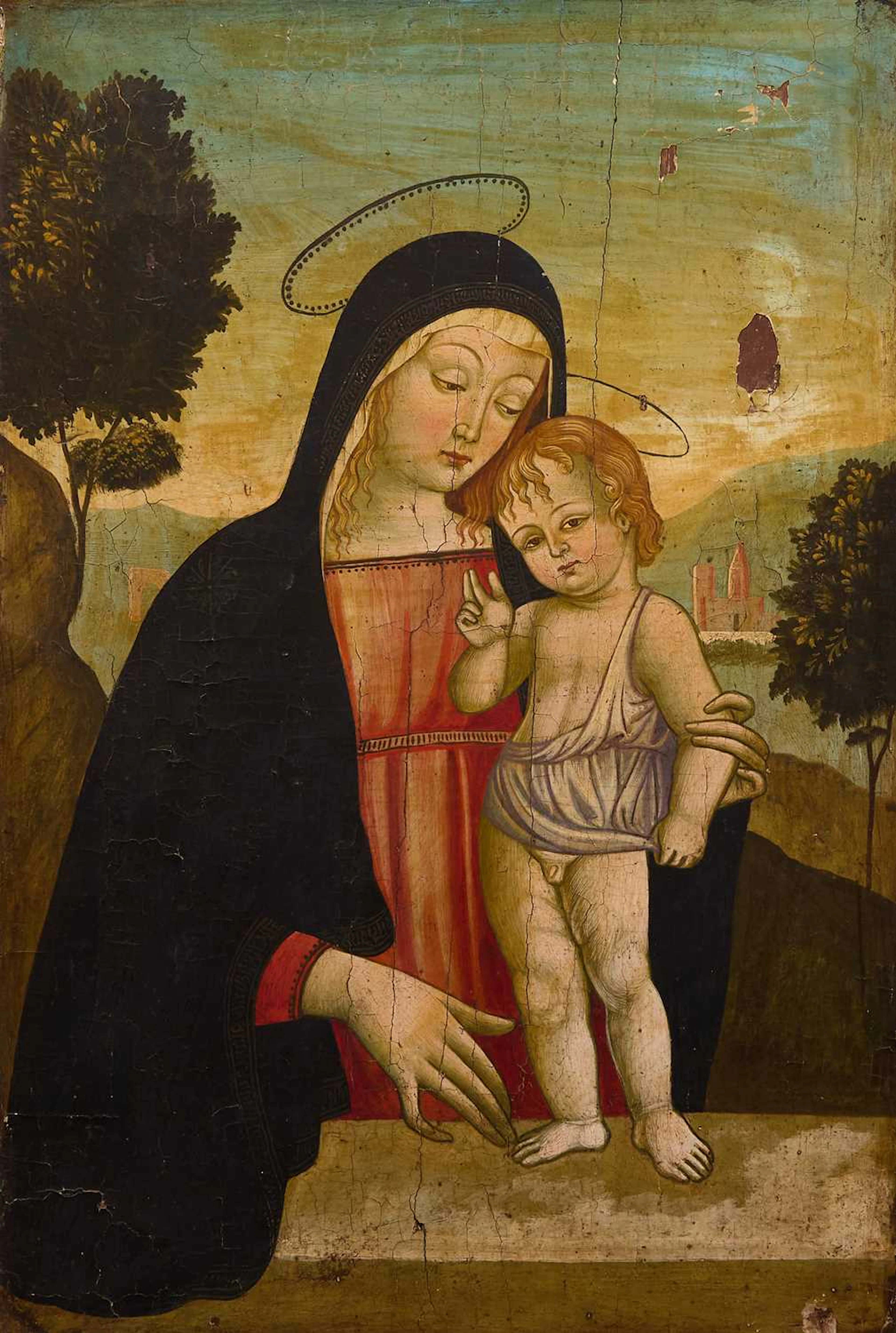 Manner of Bernardino di Betto (Il Pinturicchio) Madonna and Child