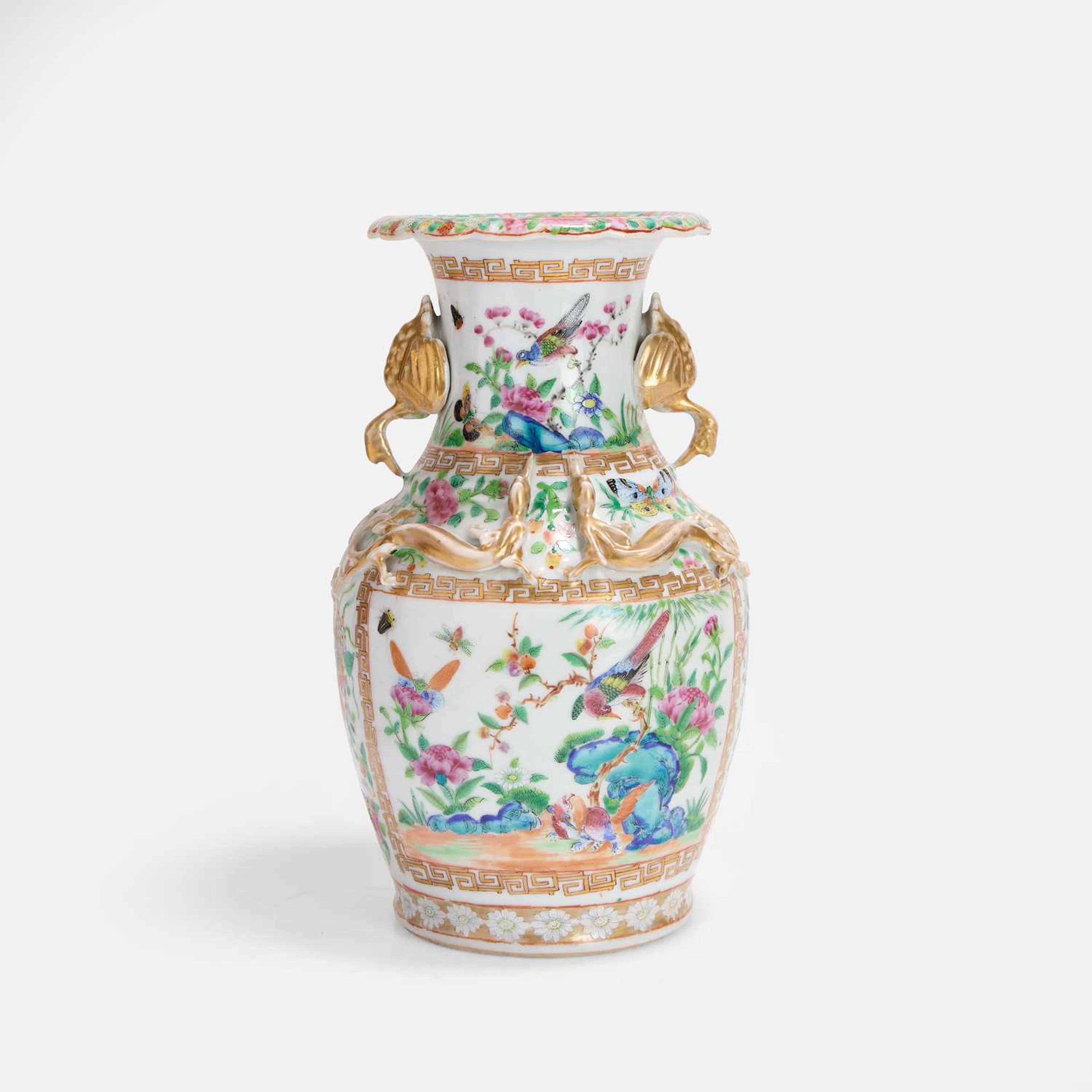 A Chinese Canton enamelled famille rose vase 19th century
