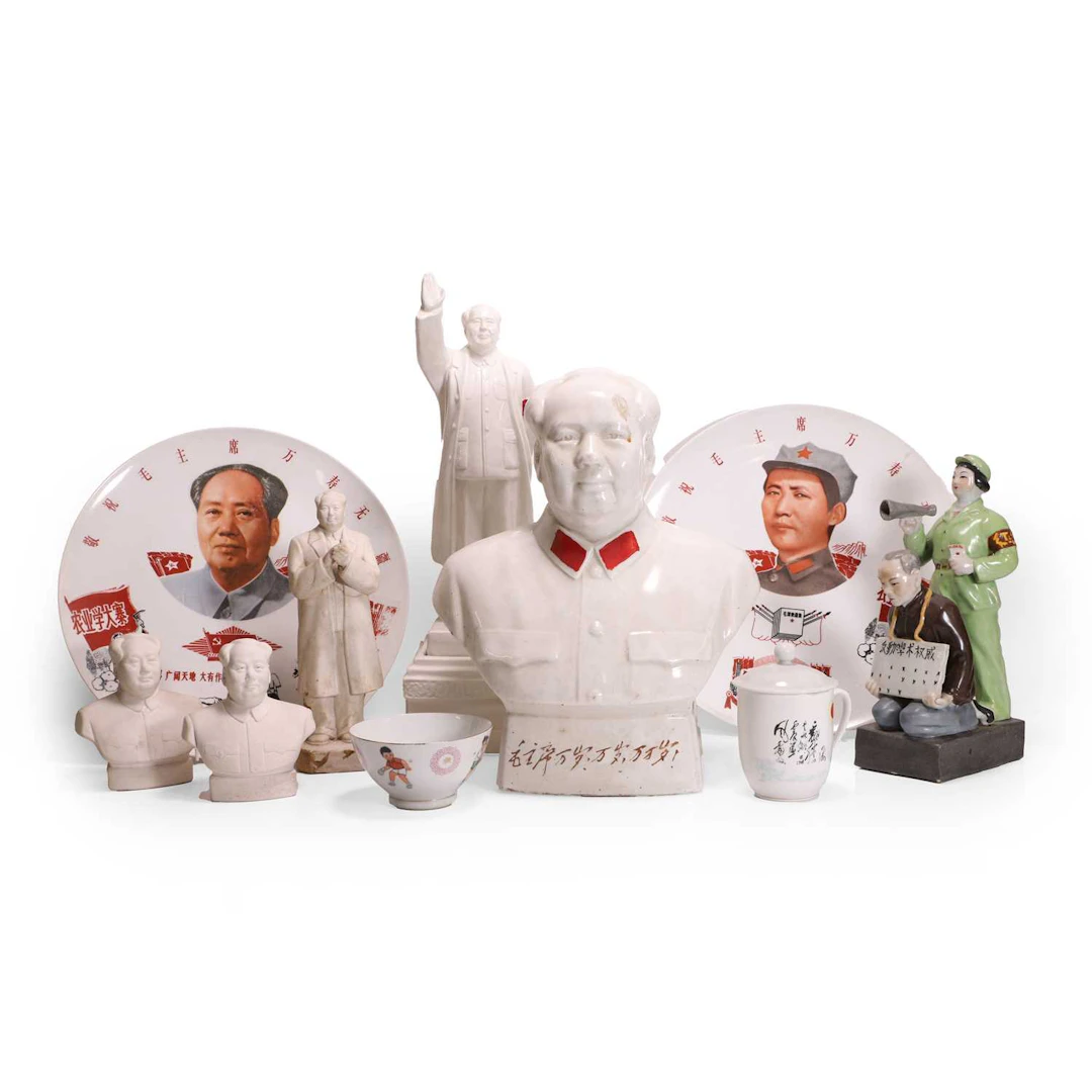 A collection of Chinese Cultural Revolution ceramic items 20th century