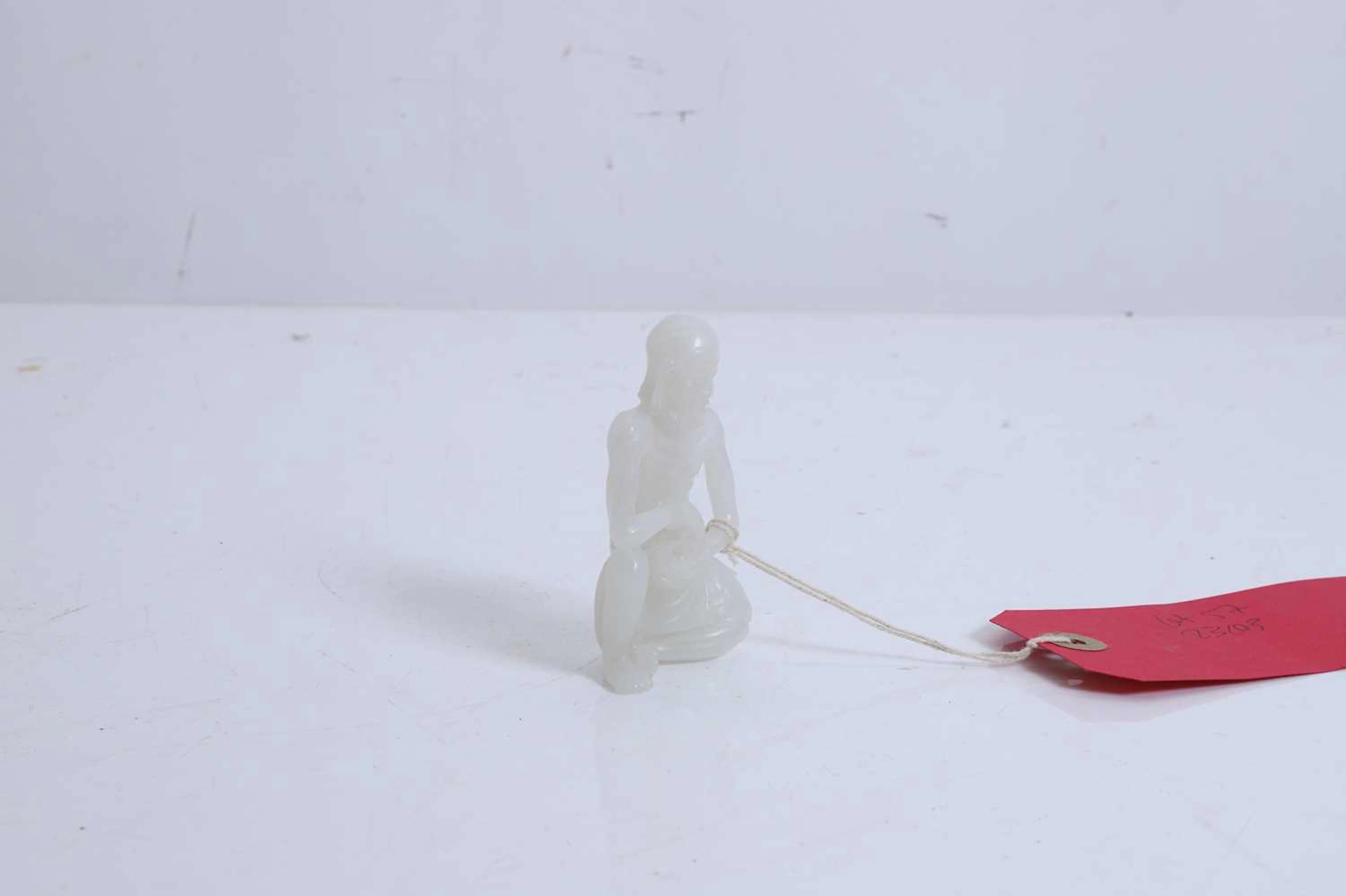 A small Chinese carved jade figure of an emaciated Luohan 20th century