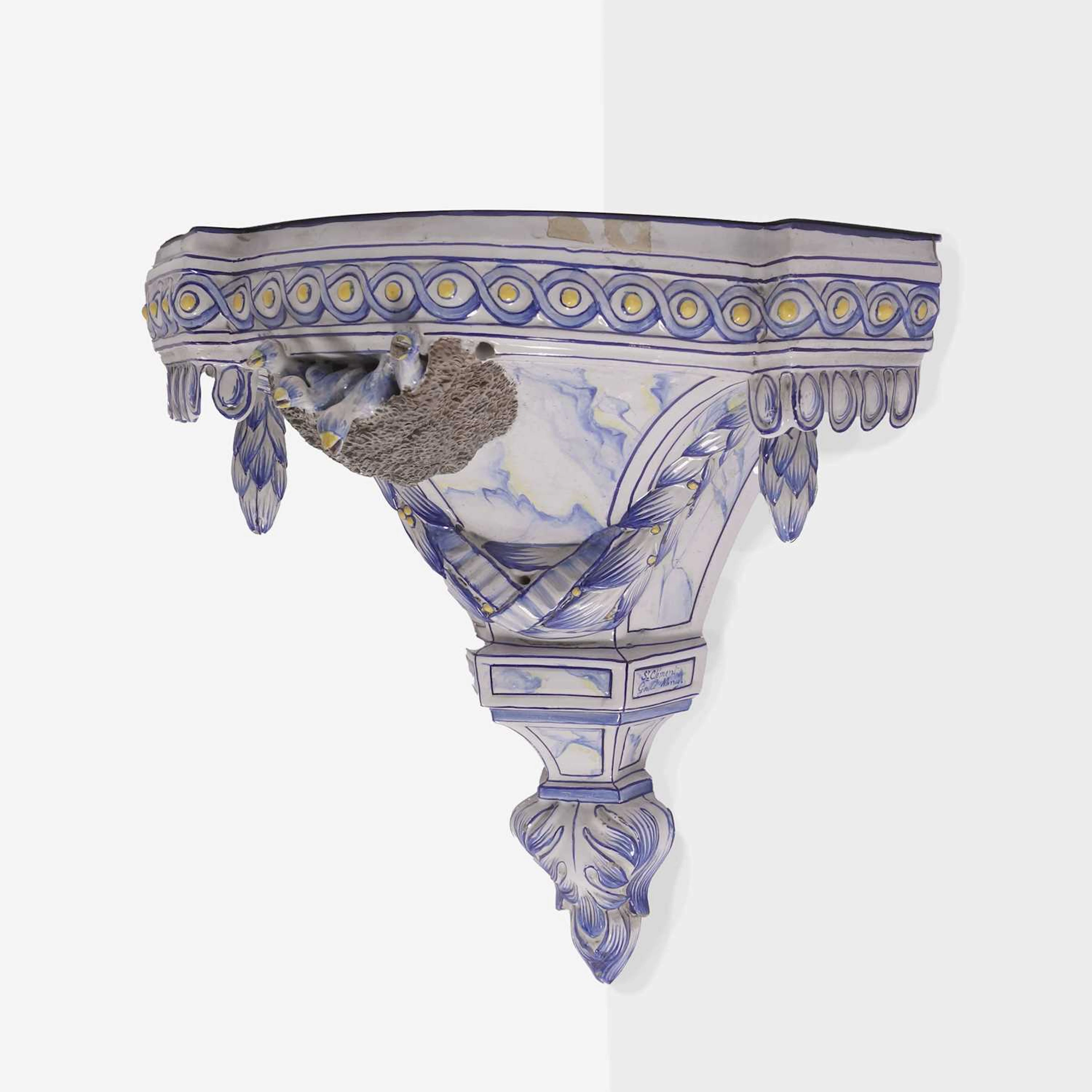 Émile Gallé (French, 1846-1904) for St Clément a faience 'Bird's Nest'