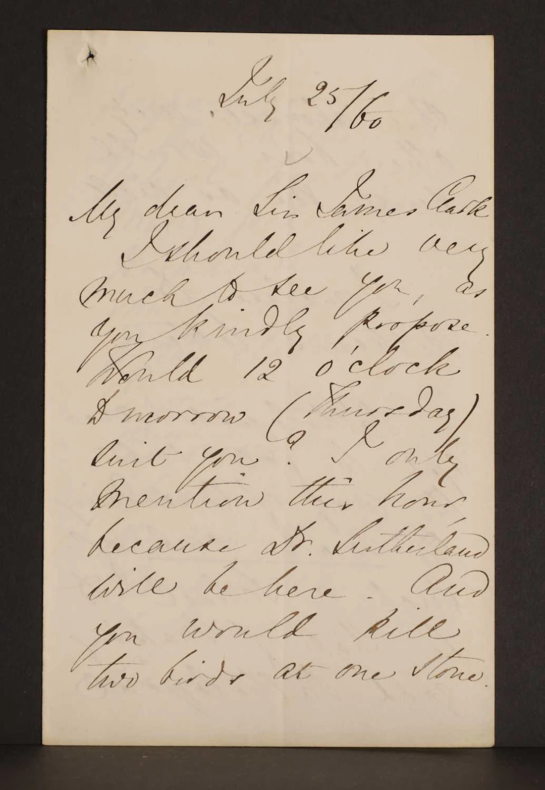 Florence NIGHTINGALE- Autograph Letter SIGNED (To Sir James Clark). 4 pages.