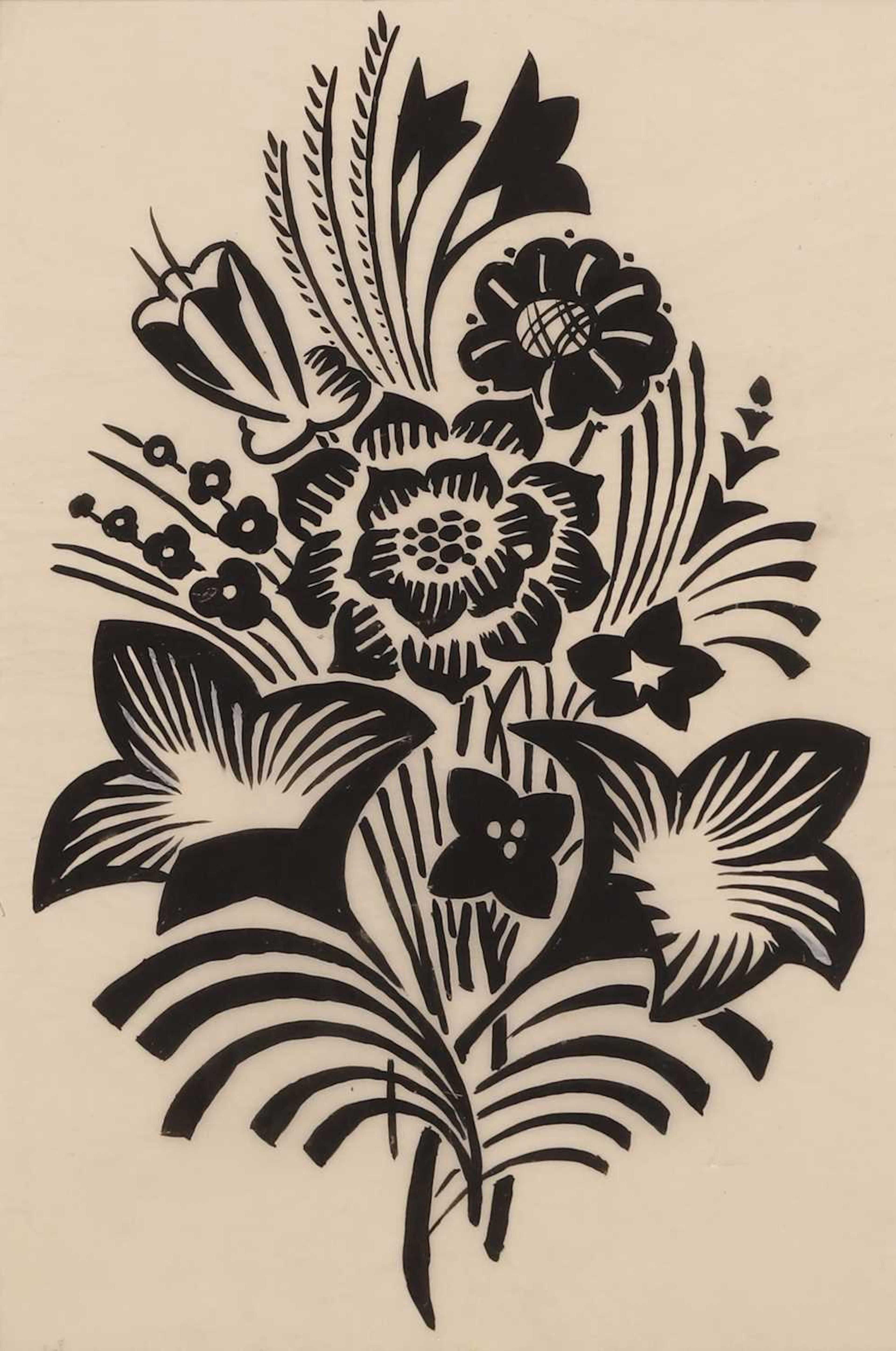 Raoul Dufy (French, 1887-1953) Design No. 4790, a textile design for