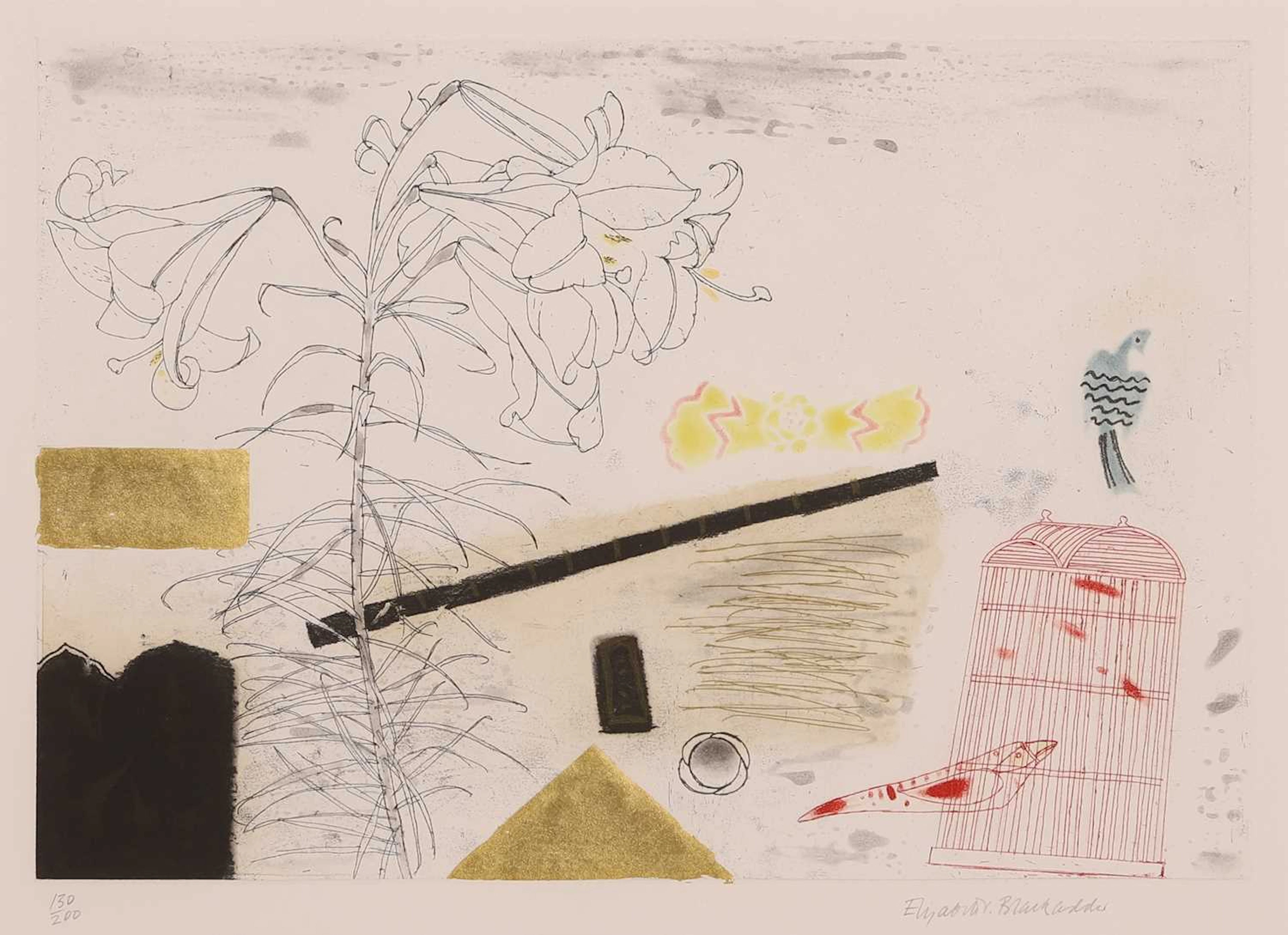 ▲ Elizabeth Blackadder (British, 1931-2021) 'Still Life with Lily and Flute'