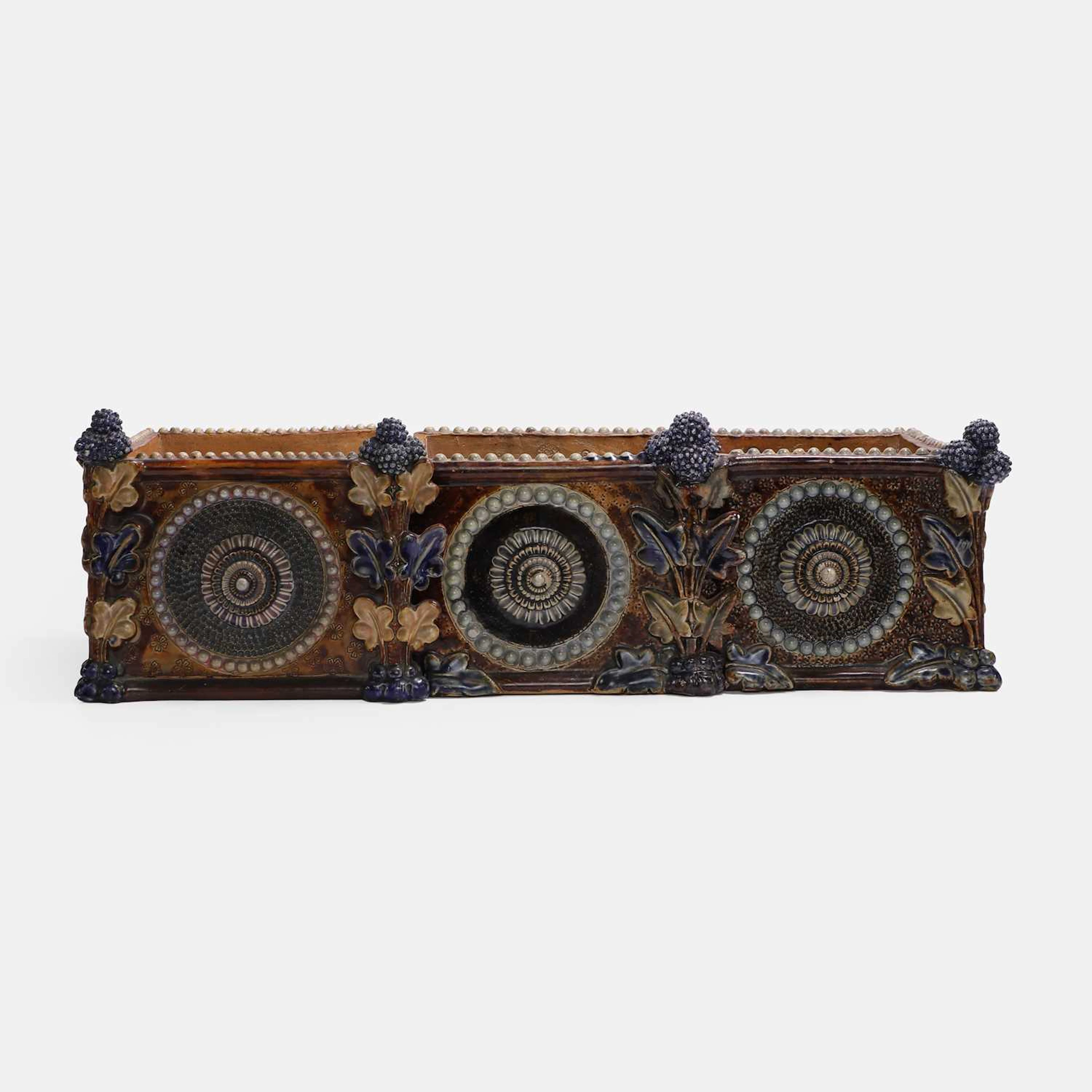 Doulton Lambeth a stoneware three-part trough