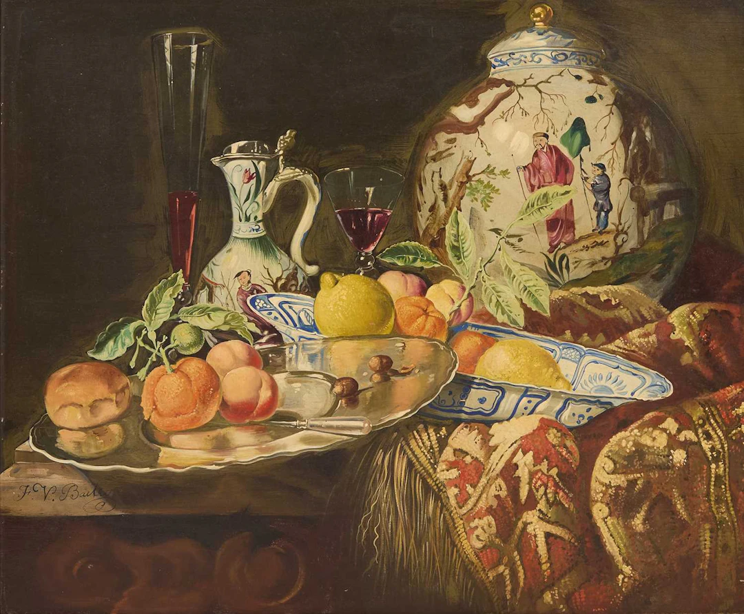▲ Frederick Victor Bailey (British, 1919-1996) Still life of a Chinese
