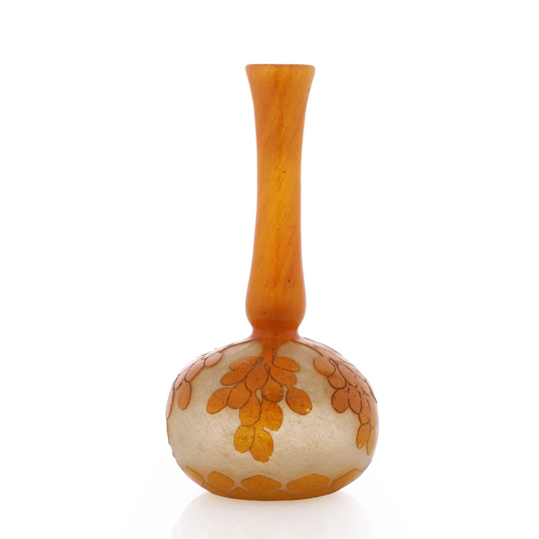 A Le Verre Français 'Dattiers' glass vase circa 1930, French