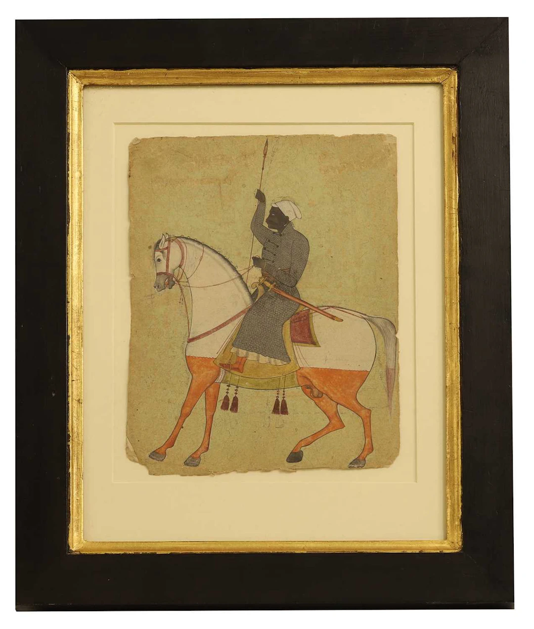 An Indian equestrian portrait of an Abyssinian rider second half of