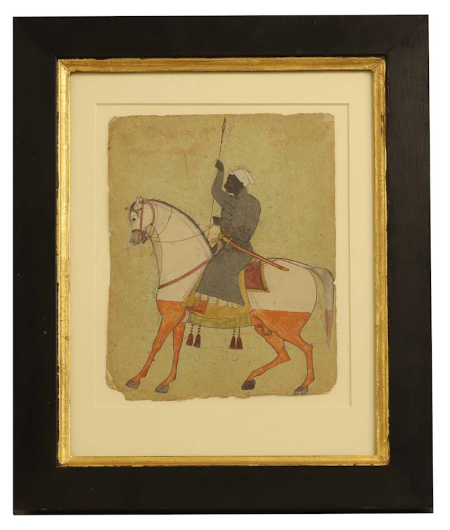 An Indian equestrian portrait of an Abyssinian rider second half of
