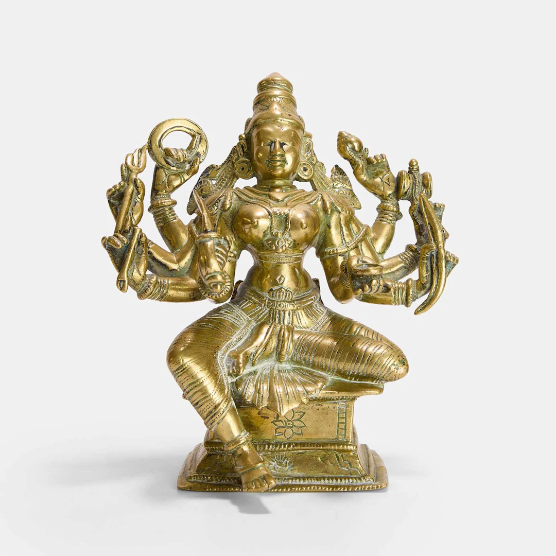 An Indian gilt-bronze figure of Durga second half of the 19th century