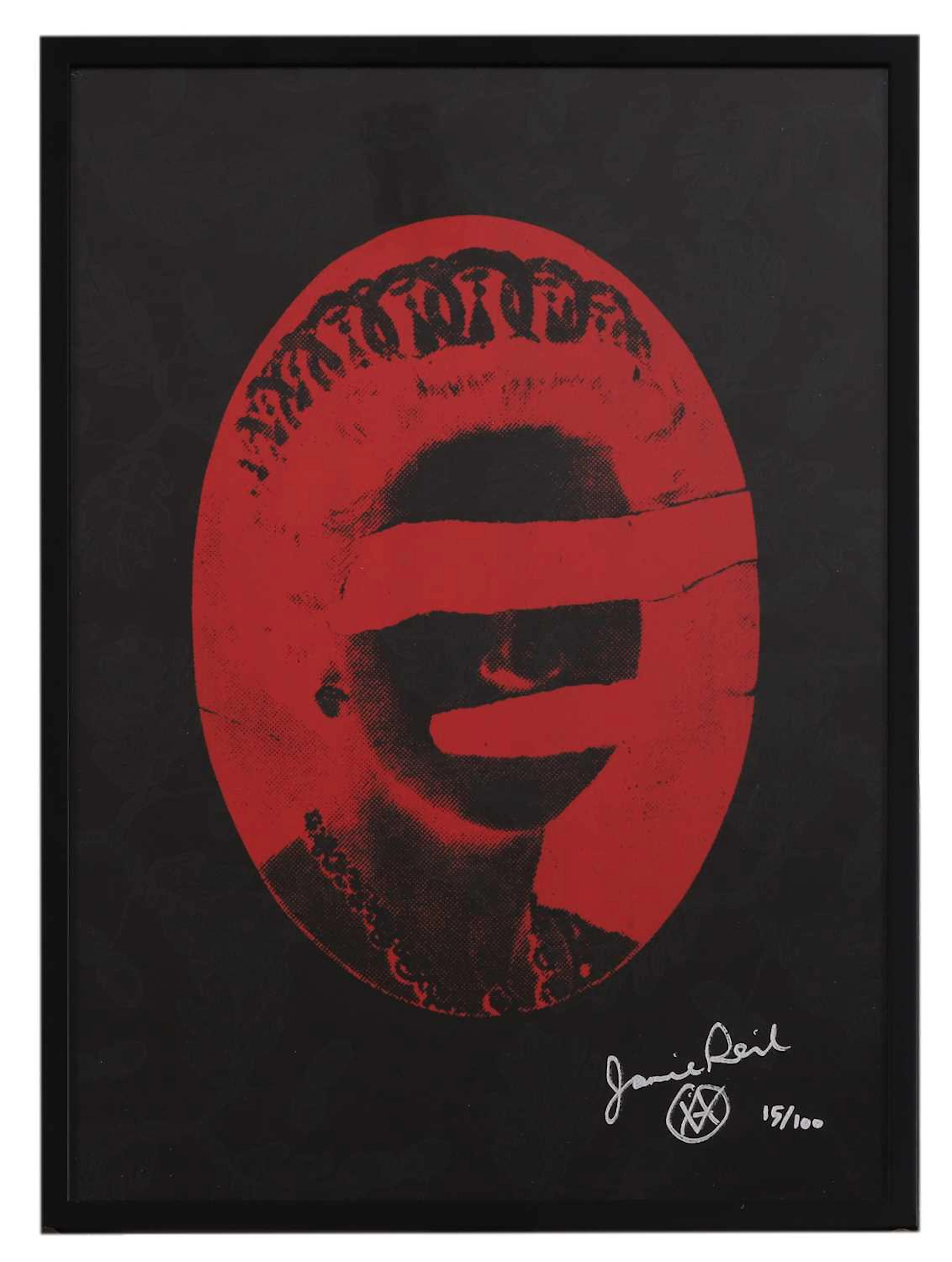 ▲ Jamie Reid (British, 1947-2023) Black Queen (Red), 2018