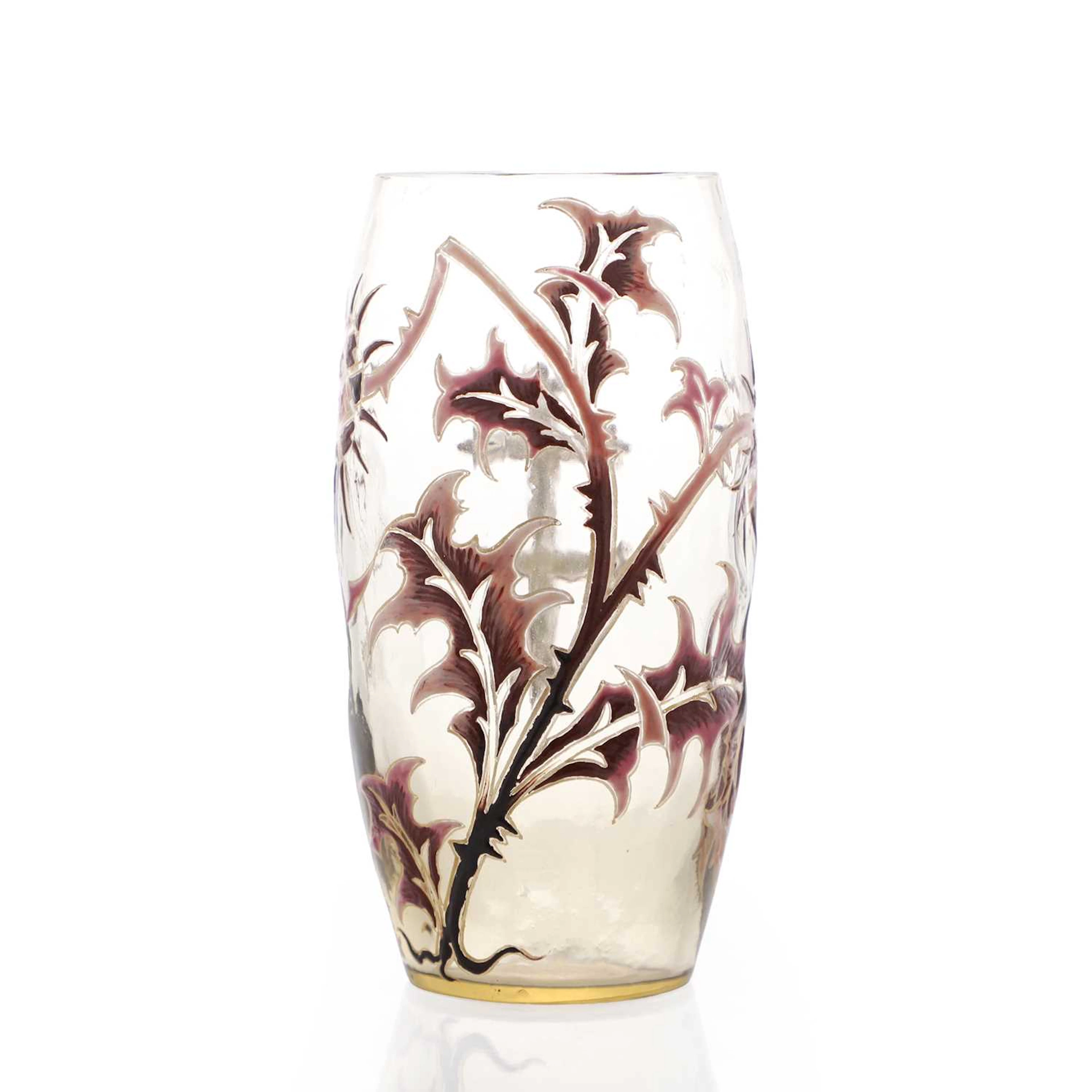 Émile Gallé (French, 1846-1904) a glass vase, circa 1890, French
