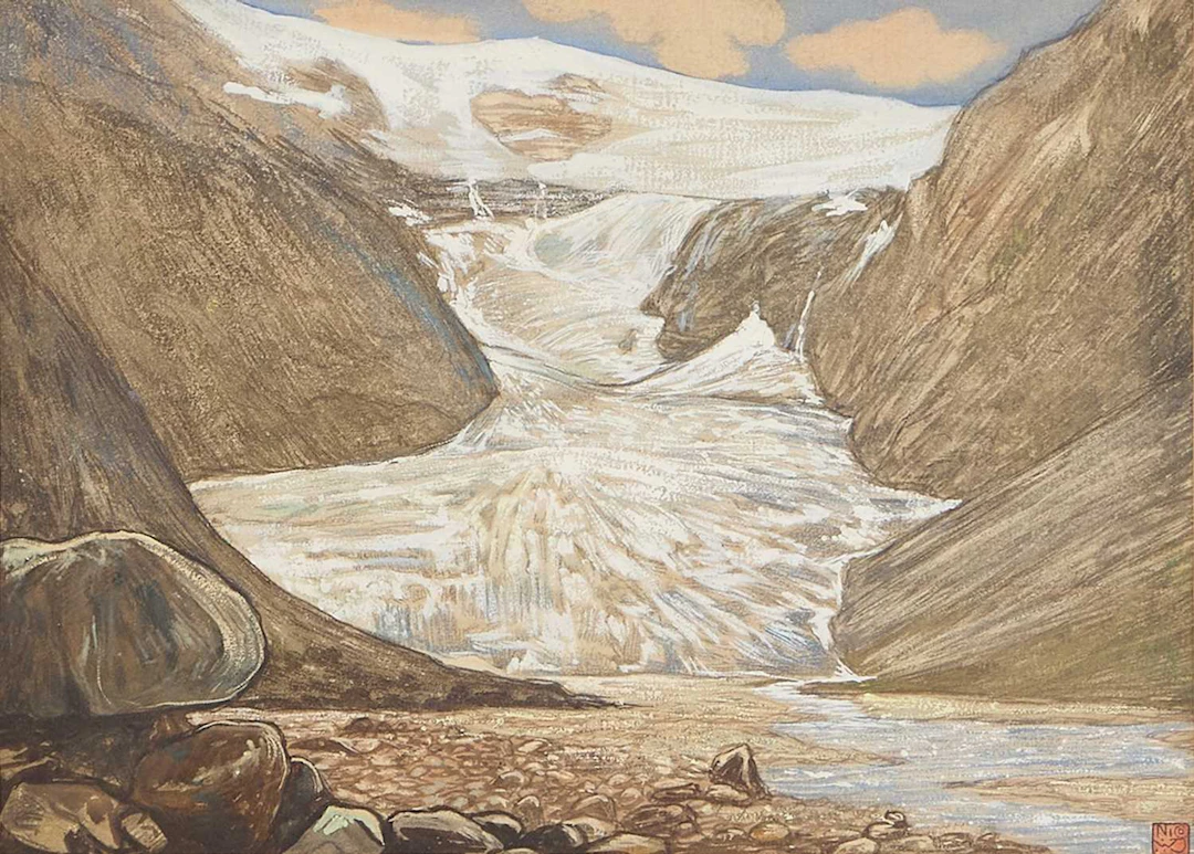 Nico Jungmann (Dutch, 1872-1935) A mountain river landscape