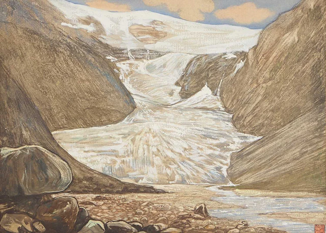 Nico Jungmann (Dutch, 1872-1935) A mountain river landscape