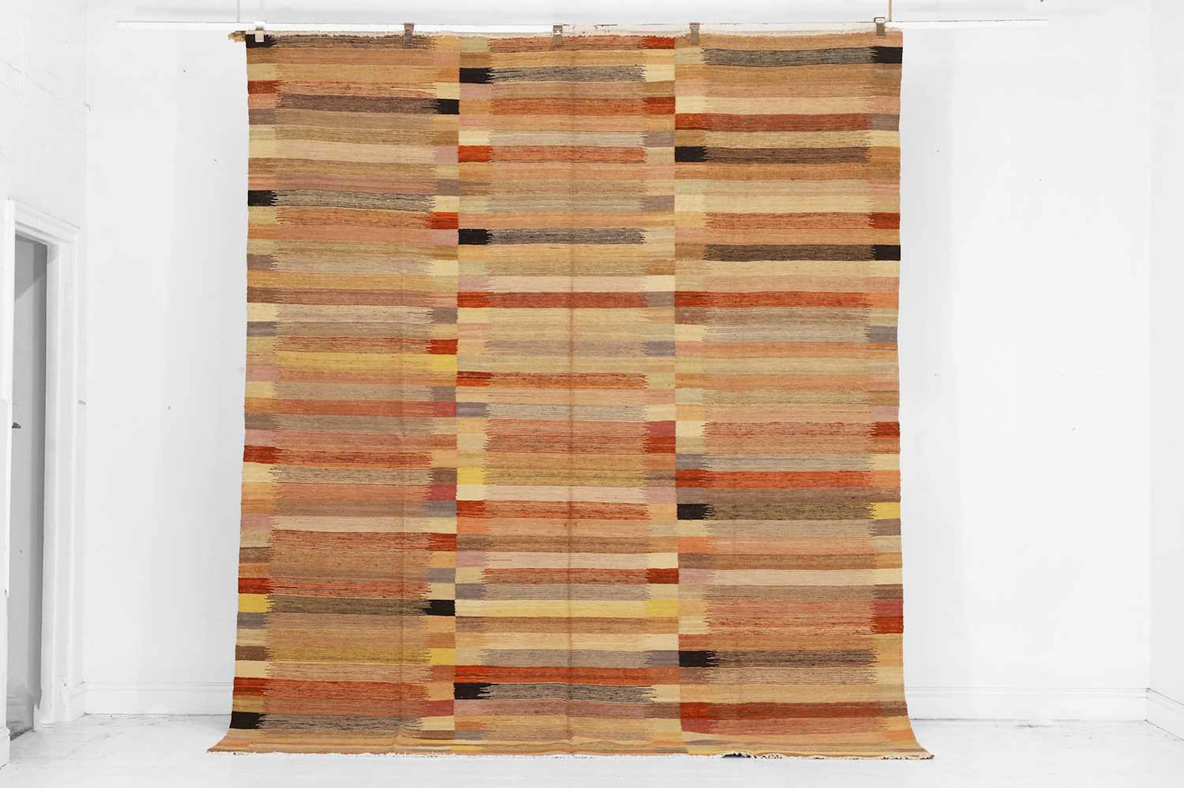 A flat-weave wool carpet of Scandinavian Ingaborg design of recent manufacture