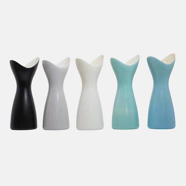 Poole Pottery five 'Freeform' vases