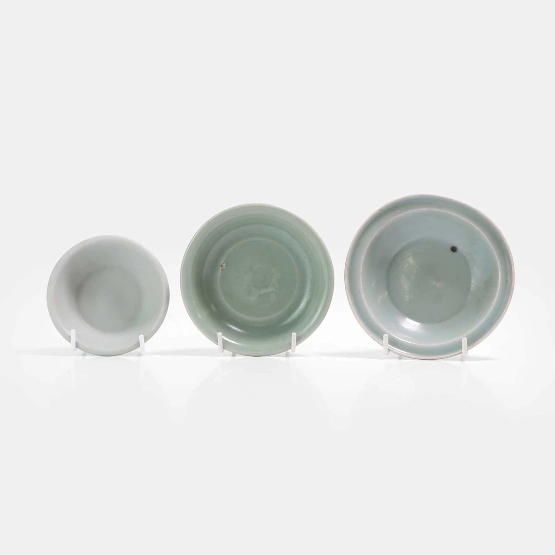 Three Chinese Longquan celadon-glazed dishes Southern Song dynasty (1127-1279)