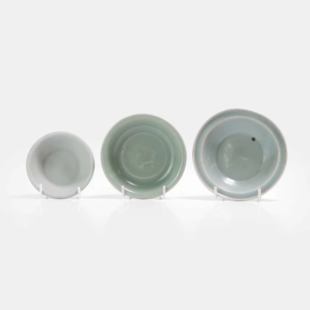 Three Chinese Longquan celadon-glazed dishes Southern Song dynasty (1127-1279)